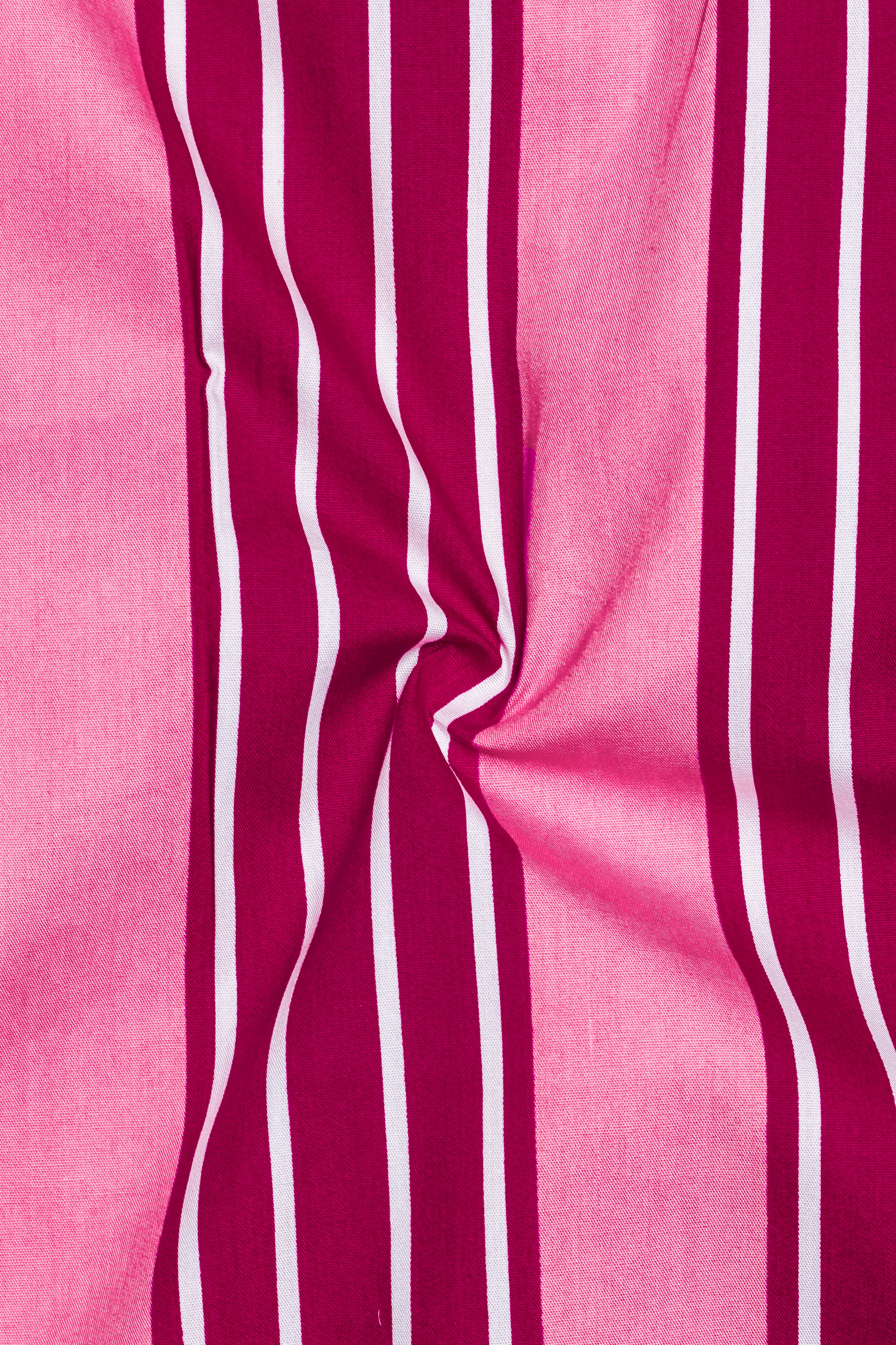 Tickle Me Pink and Razzberry Jam Striped Premium Cotton Kurta Shirt