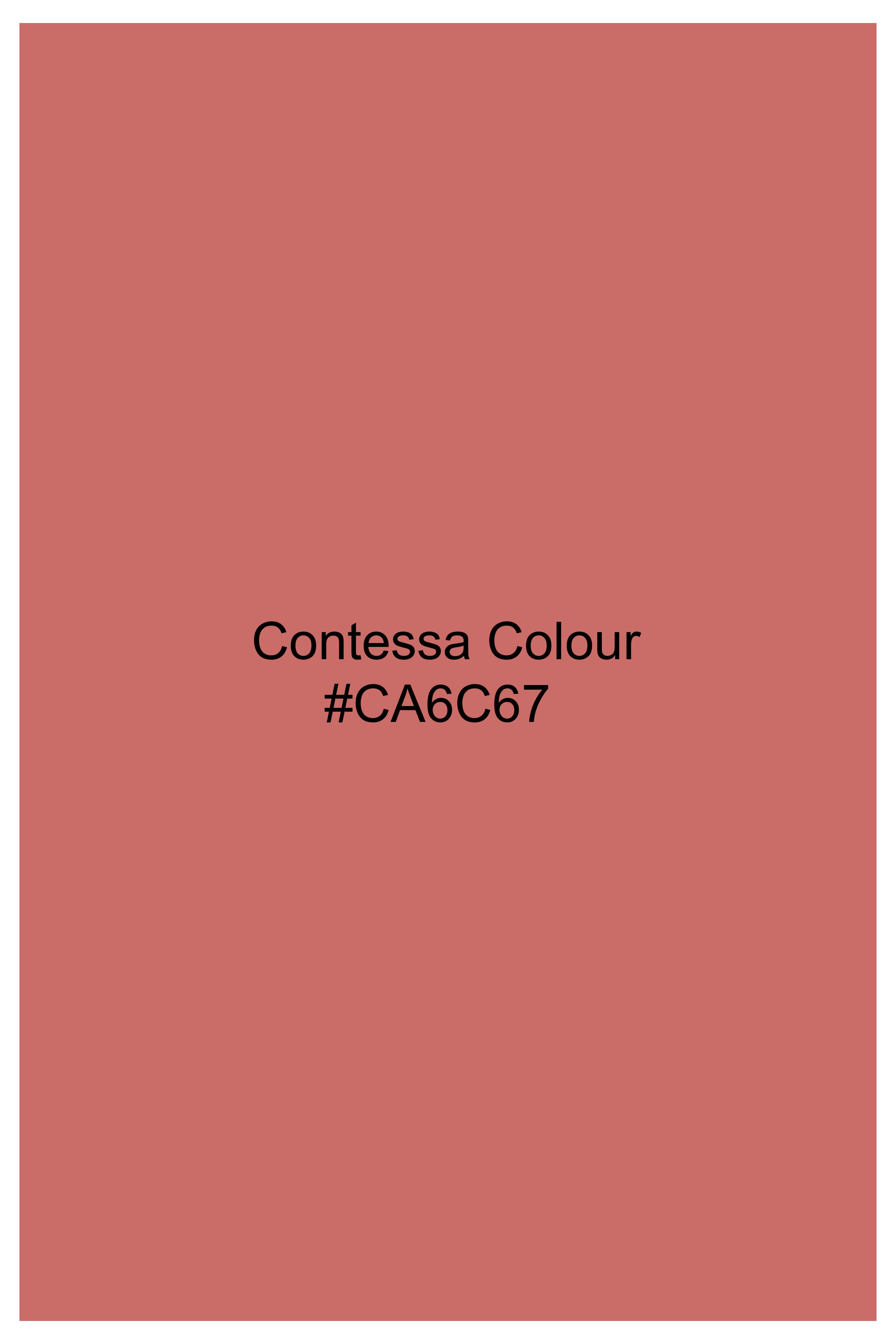 Contessa Brown Hand Painted Luxurious Linen Designer Shirt