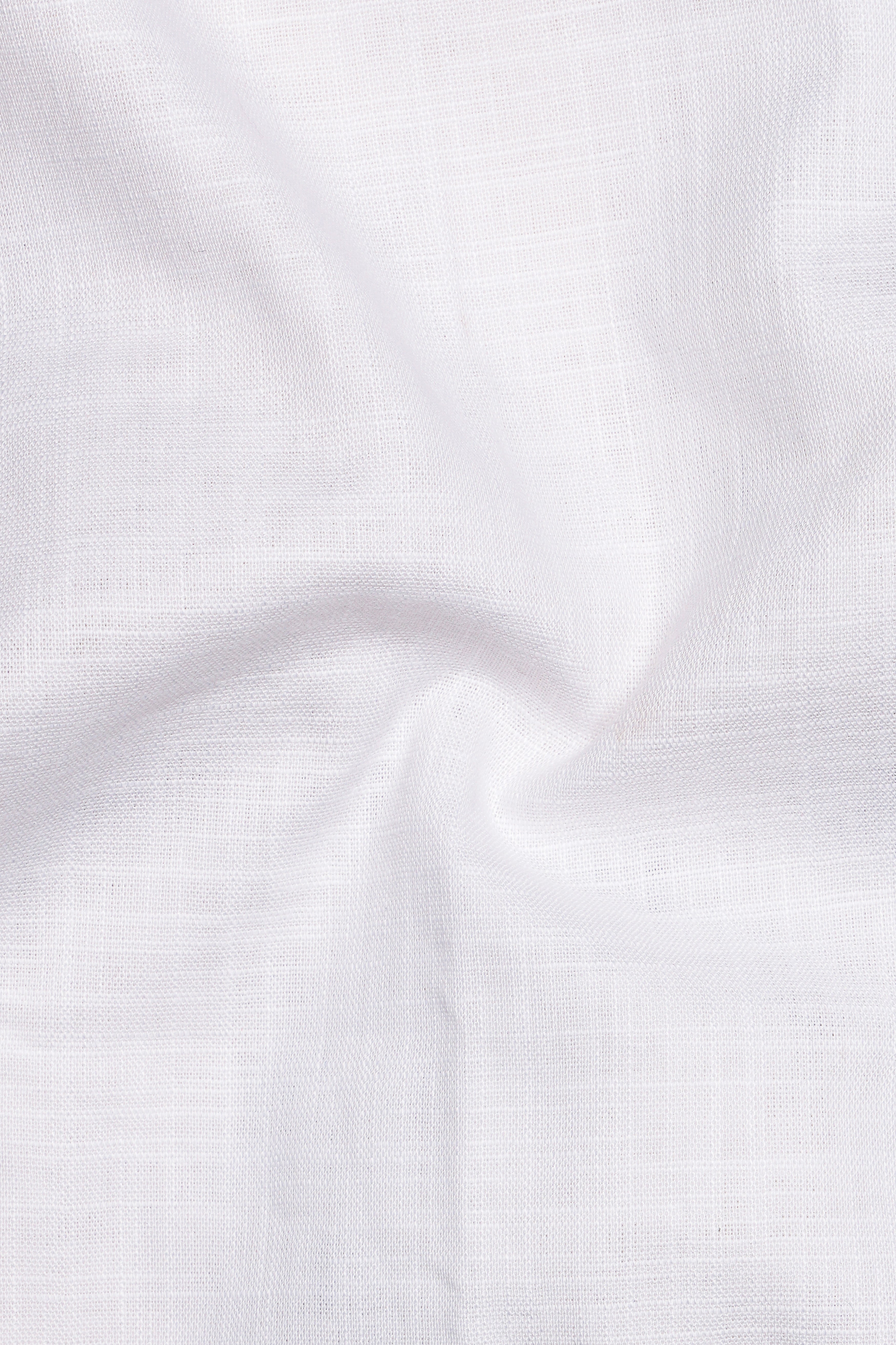White with lilac cuff-collar Luxurious Linen Kurta Shirt