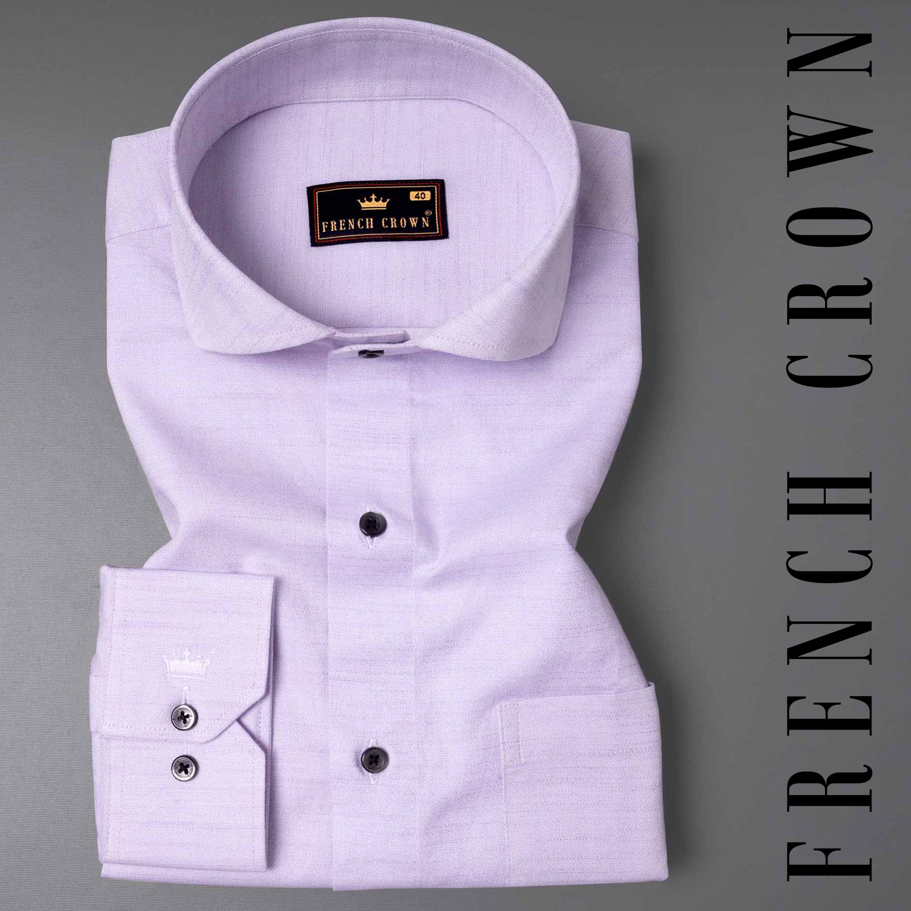 Lilac Dobby Textured Premium Giza Cotton Shirt