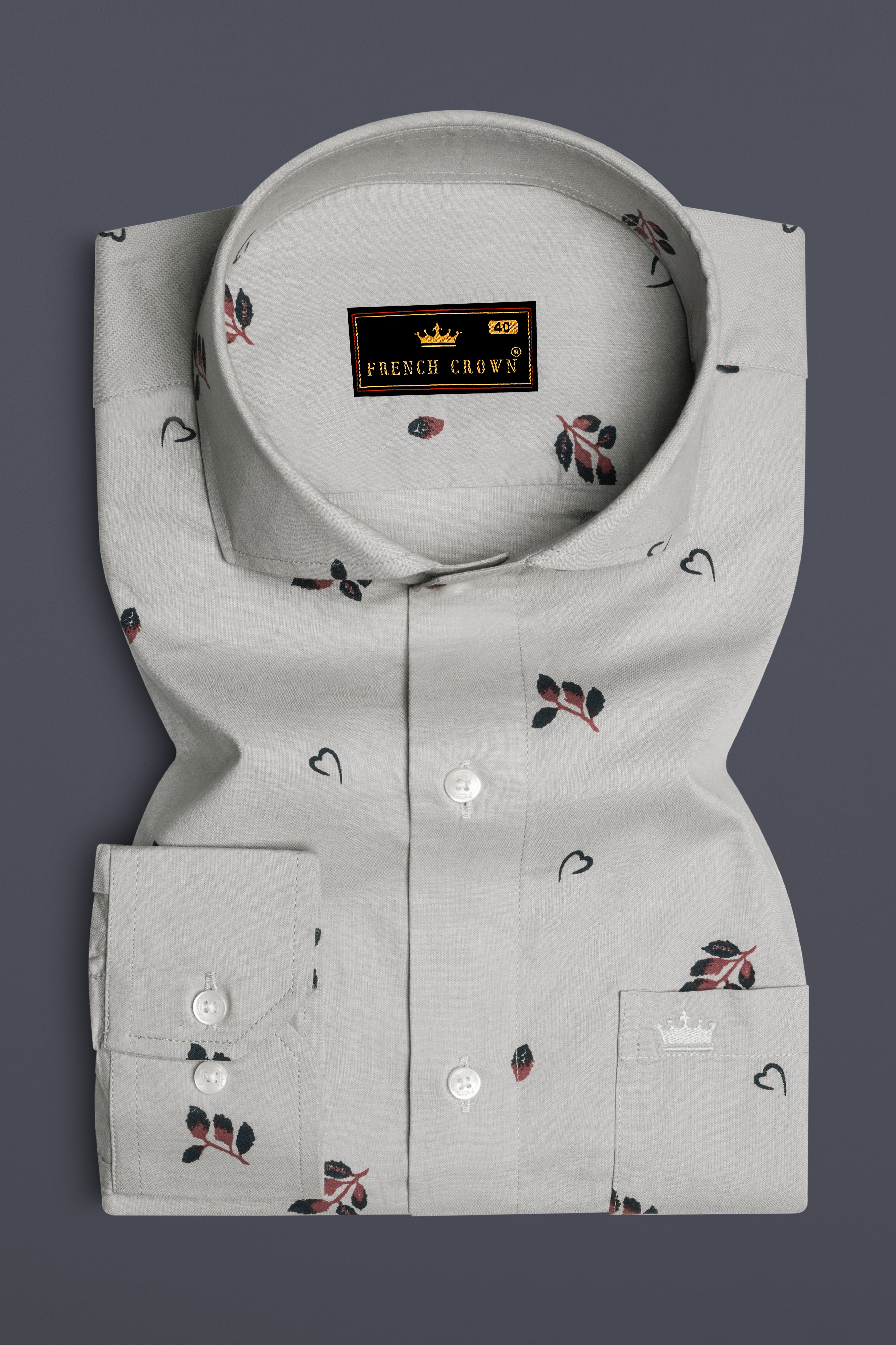 Timberwolf flower Printed Premium Cotton Shirt