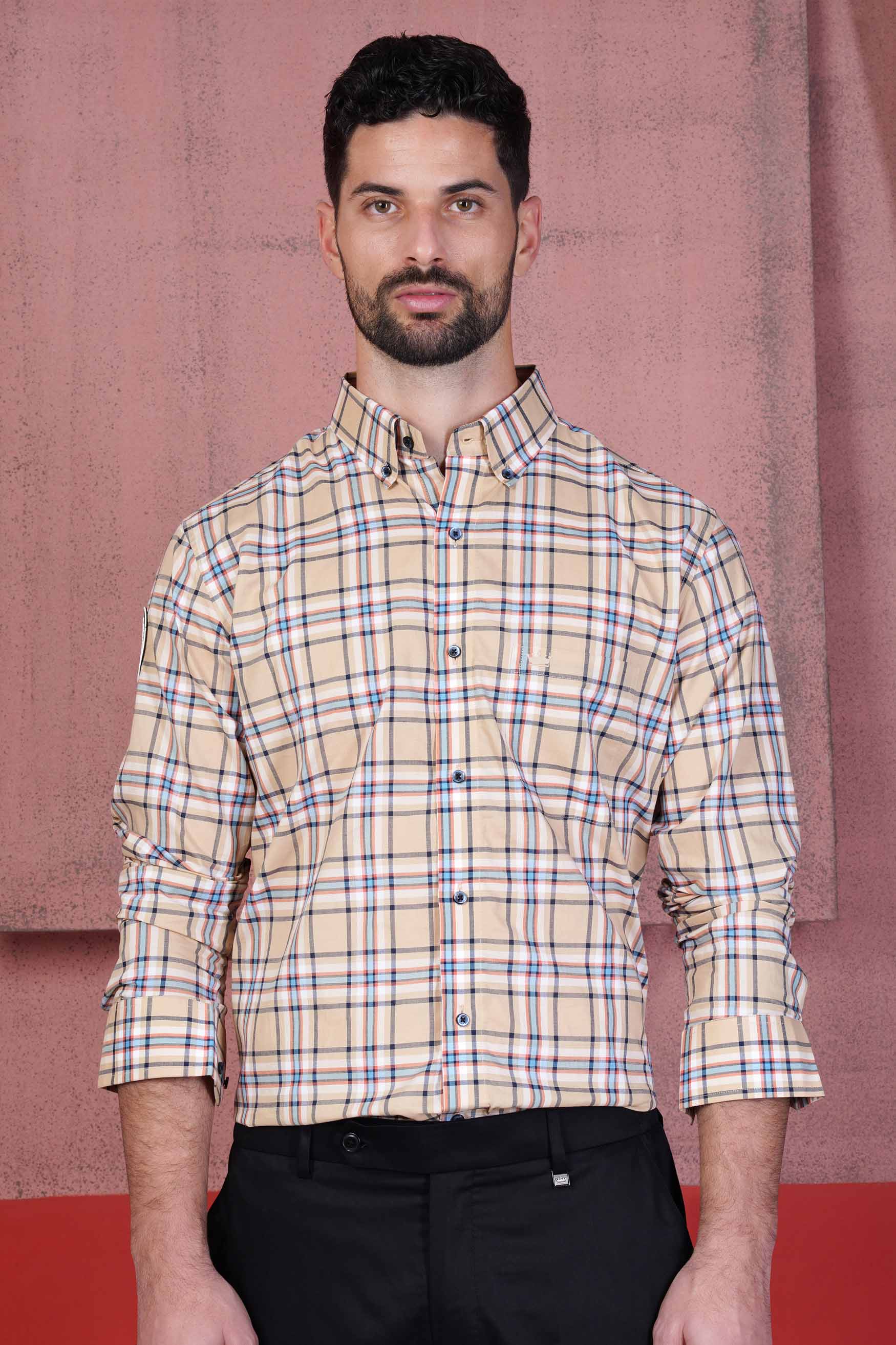 Wayfer Brown and Cinder Blue Plaid with Patchwork Premium Cotton Designer Shirt 6117-BD-BLE-E278-38, 6117-BD-BLE-E278-H-38, 6117-BD-BLE-E278-39, 6117-BD-BLE-E278-H-39, 6117-BD-BLE-E278-40, 6117-BD-BLE-E278-H-40, 6117-BD-BLE-E278-42, 6117-BD-BLE-E278-H-42, 6117-BD-BLE-E278-44, 6117-BD-BLE-E278-H-44, 6117-BD-BLE-E278-46, 6117-BD-BLE-E278-H-46, 6117-BD-BLE-E278-48, 6117-BD-BLE-E278-H-48, 6117-BD-BLE-E278-50, 6117-BD-BLE-E278-H-50, 6117-BD-BLE-E278-52, 6117-BD-BLE-E278-H-52