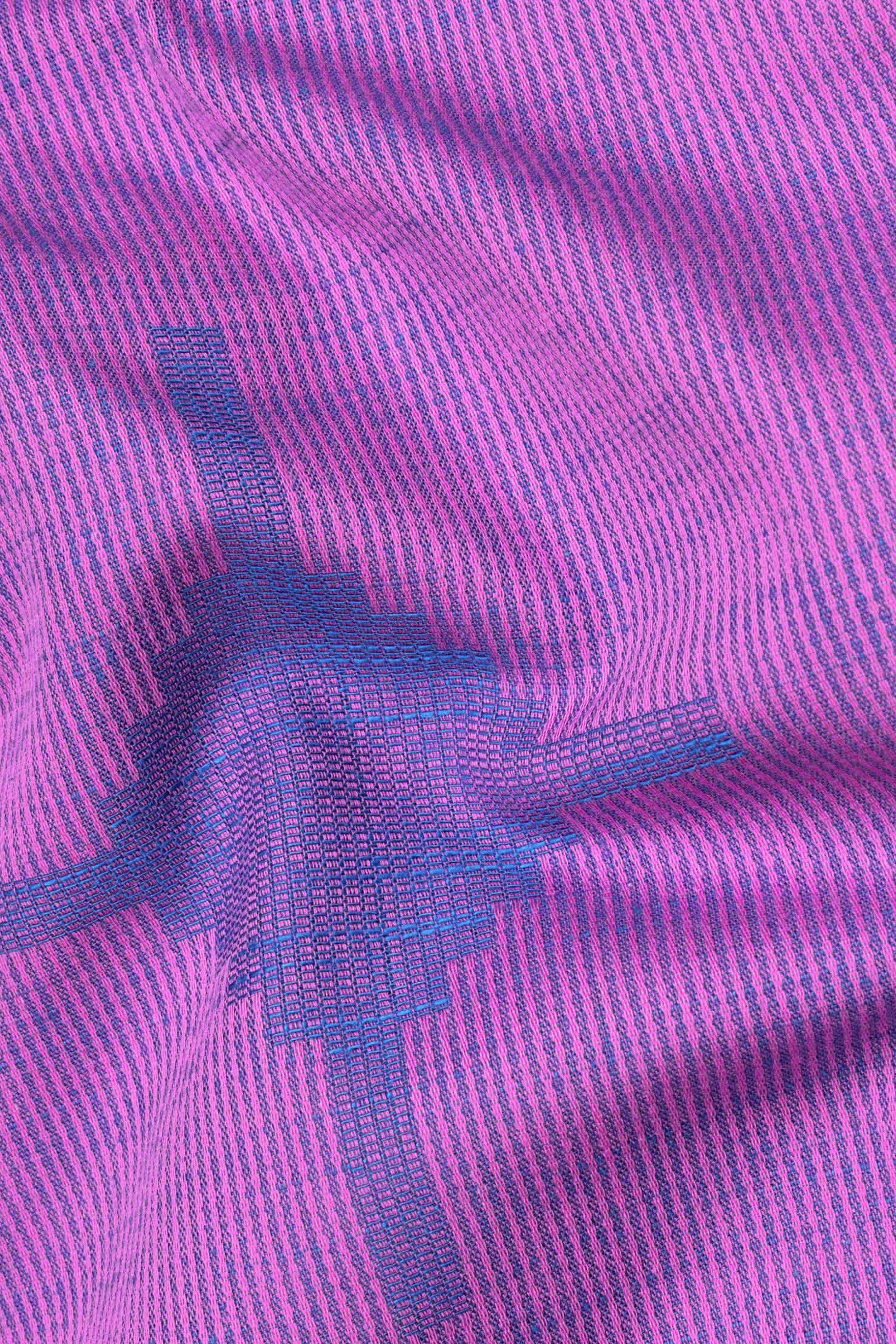 Hop Bush Pink Dobby Textured Premium Giza Cotton Shirt