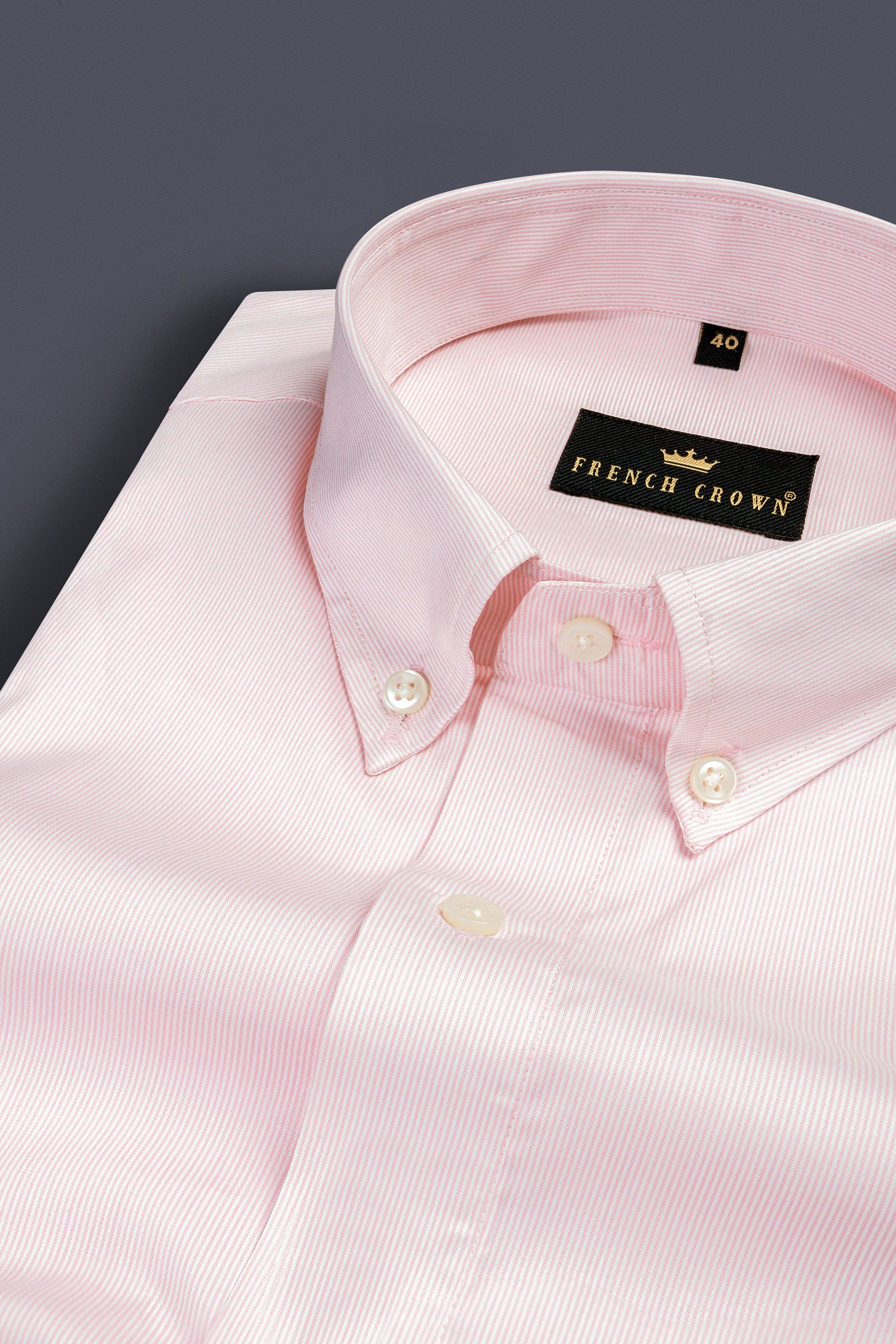 Pippin Pink Pin Striped Premium Cotton Shirt