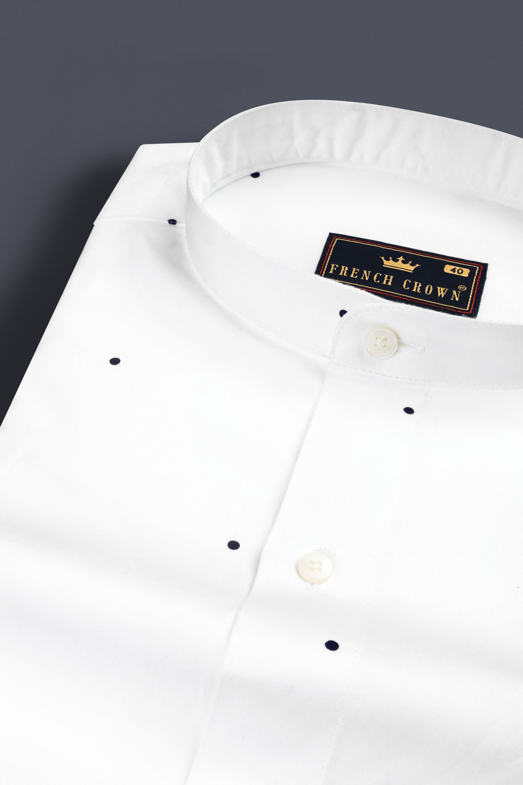 Bright White Dots Printed Super Soft Premium Cotton Shirt