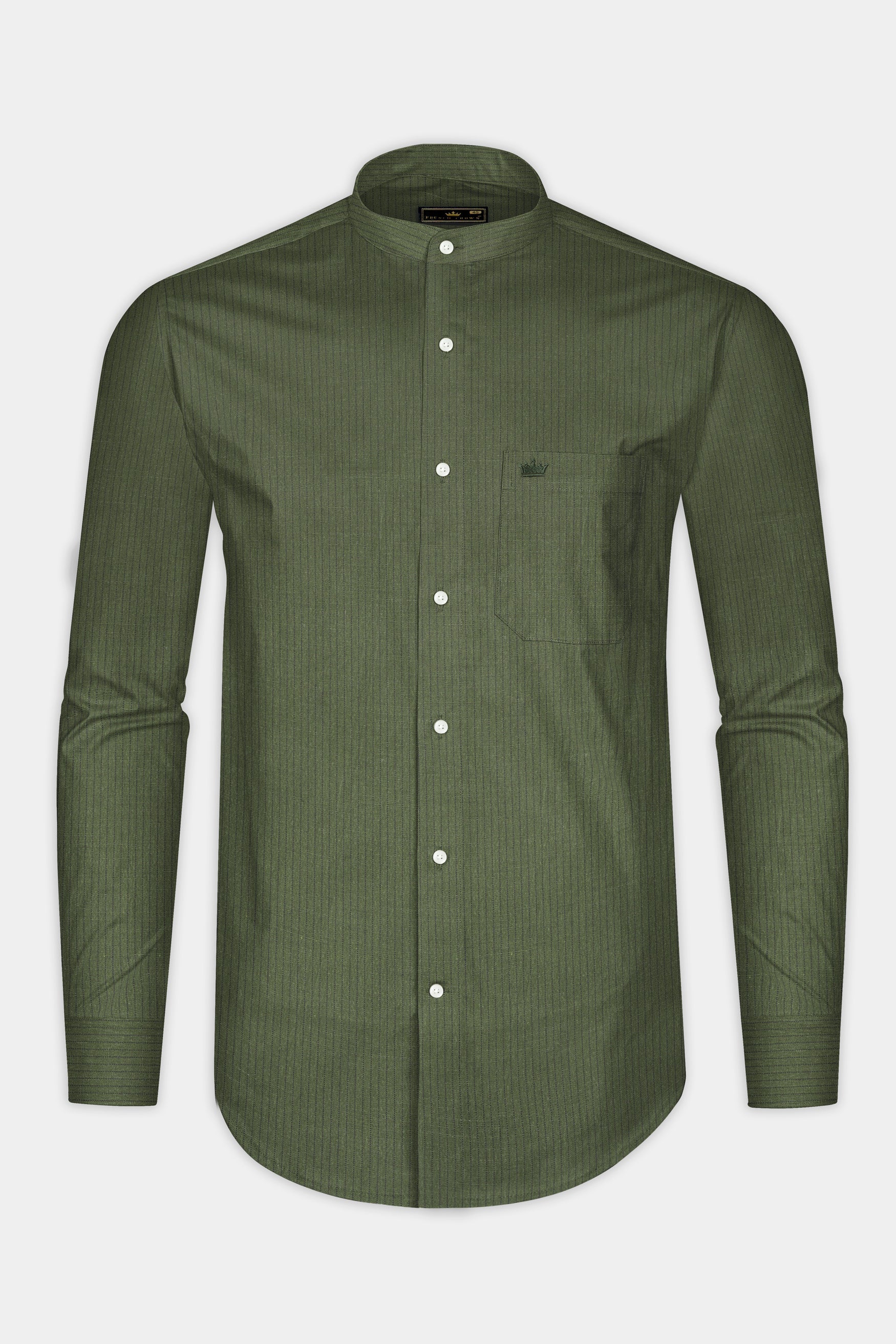 Finch Green Striped Royal Oxford OverShirt/Shacket