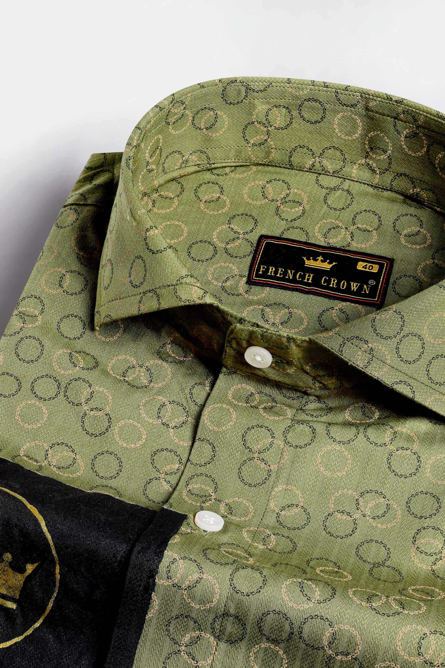 Hemlock Green Printed with Brand Logo Hand Painted Dobby Premium Giza Cotton Designer Shirt 6261-CA-ART-38, 6261-CA-ART-H-38, 6261-CA-ART-39, 6261-CA-ART-H-39, 6261-CA-ART-40, 6261-CA-ART-H-40, 6261-CA-ART-42, 6261-CA-ART-H-42, 6261-CA-ART-44, 6261-CA-ART-H-44, 6261-CA-ART-46, 6261-CA-ART-H-46, 6261-CA-ART-48, 6261-CA-ART-H-48, 6261-CA-ART-50, 6261-CA-ART-H-50, 6261-CA-ART-52, 6261-CA-ART-H-52