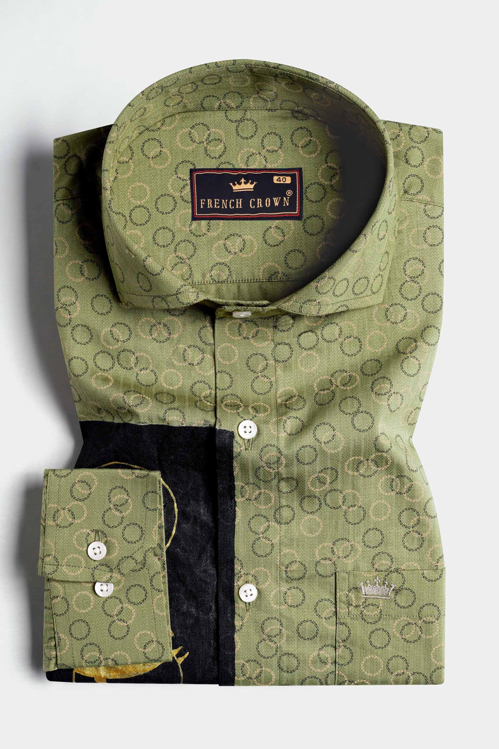 Hemlock Green Printed with Brand Logo Hand Painted Dobby Premium Giza Cotton Designer Shirt 6261-CA-ART-38, 6261-CA-ART-H-38, 6261-CA-ART-39, 6261-CA-ART-H-39, 6261-CA-ART-40, 6261-CA-ART-H-40, 6261-CA-ART-42, 6261-CA-ART-H-42, 6261-CA-ART-44, 6261-CA-ART-H-44, 6261-CA-ART-46, 6261-CA-ART-H-46, 6261-CA-ART-48, 6261-CA-ART-H-48, 6261-CA-ART-50, 6261-CA-ART-H-50, 6261-CA-ART-52, 6261-CA-ART-H-52