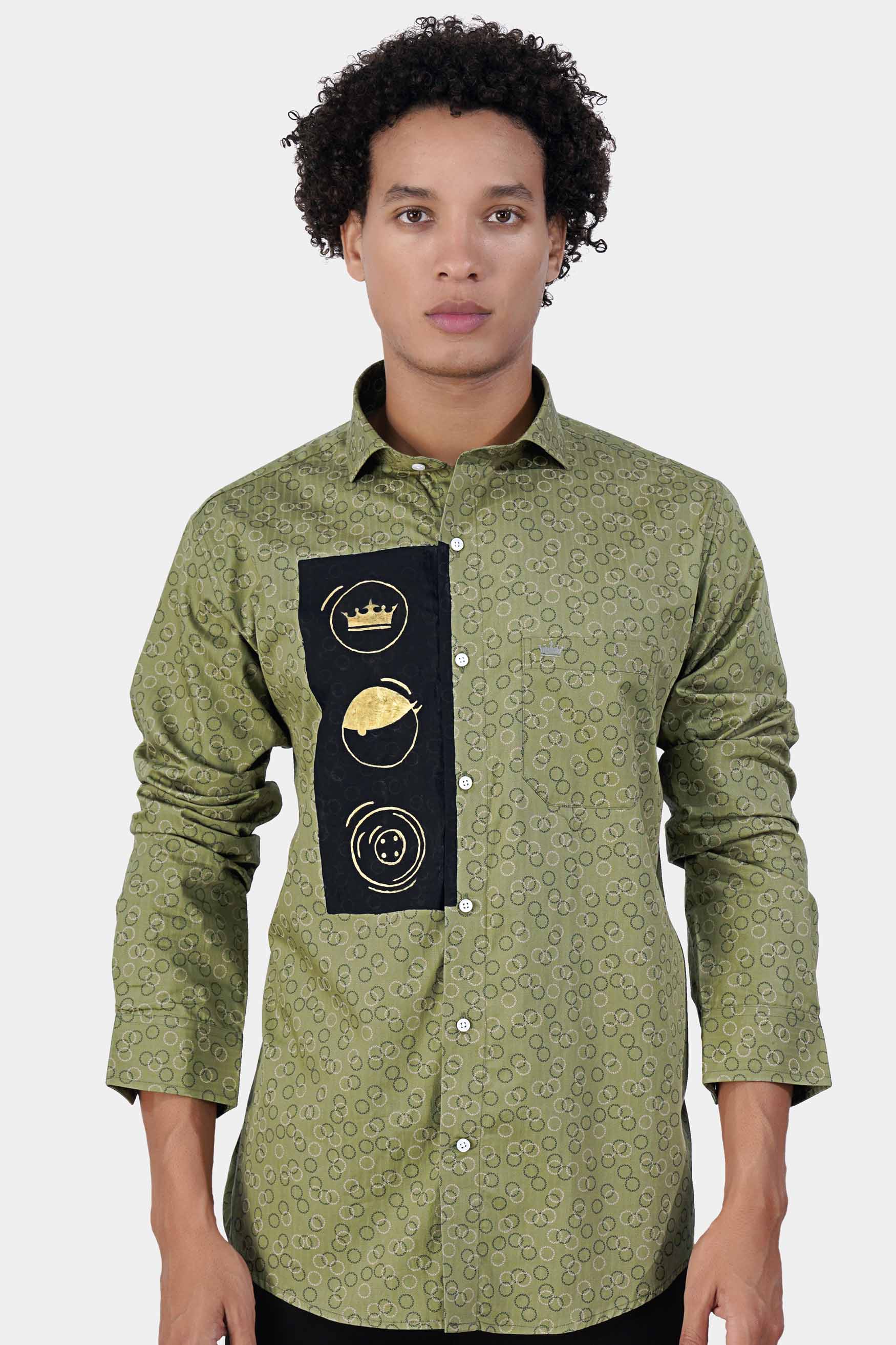 Hemlock Green Printed with Brand Logo Hand Painted Dobby Premium Giza Cotton Designer Shirt 6261-CA-ART-38, 6261-CA-ART-H-38, 6261-CA-ART-39, 6261-CA-ART-H-39, 6261-CA-ART-40, 6261-CA-ART-H-40, 6261-CA-ART-42, 6261-CA-ART-H-42, 6261-CA-ART-44, 6261-CA-ART-H-44, 6261-CA-ART-46, 6261-CA-ART-H-46, 6261-CA-ART-48, 6261-CA-ART-H-48, 6261-CA-ART-50, 6261-CA-ART-H-50, 6261-CA-ART-52, 6261-CA-ART-H-52