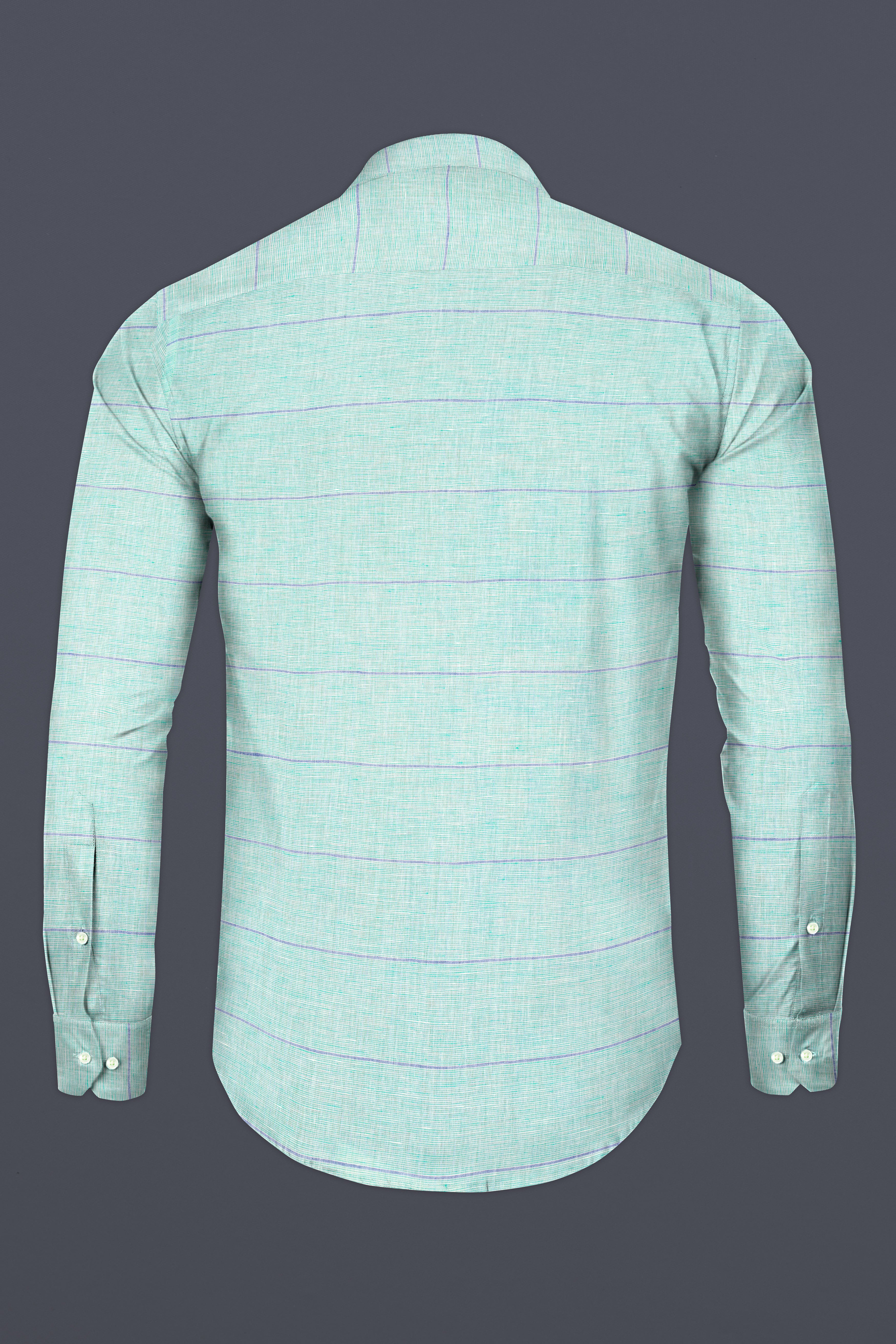 Ziggurat Striped Chambray Textured Premium Cotton Shirt