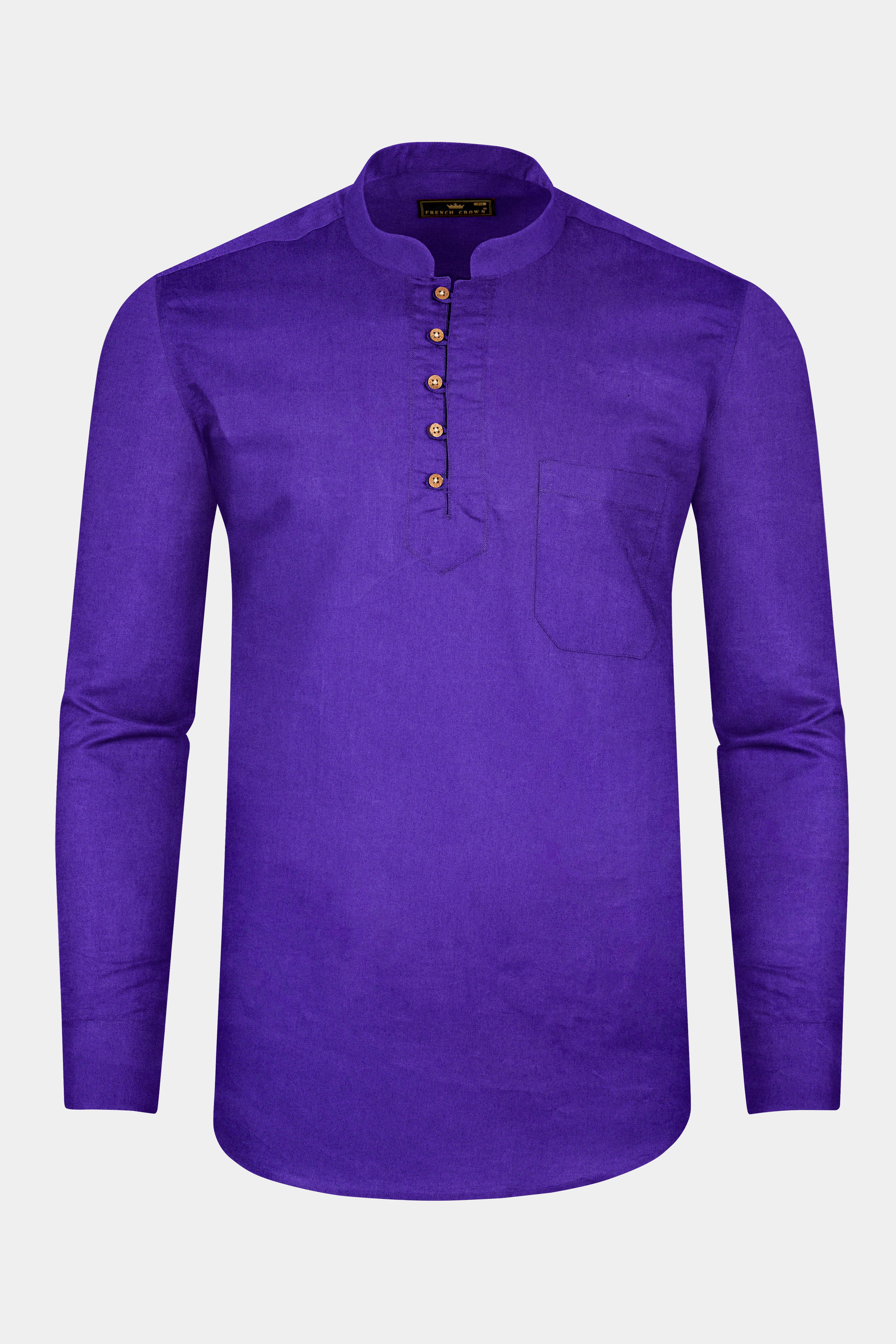 Windsor Purple Super Soft Premium Cotton Kurta Shirt