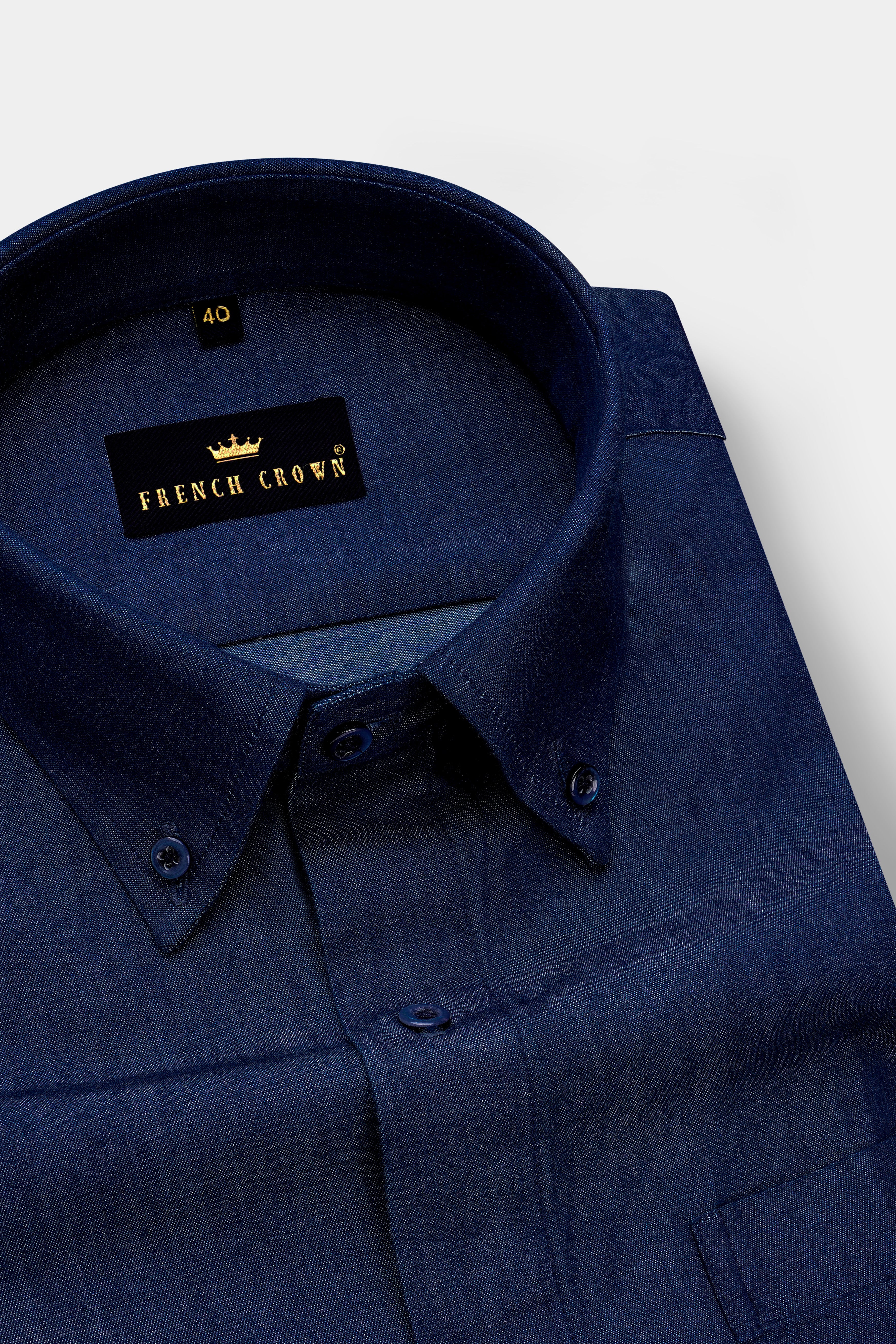 Martinique Blue Button Down Chambray Shirt