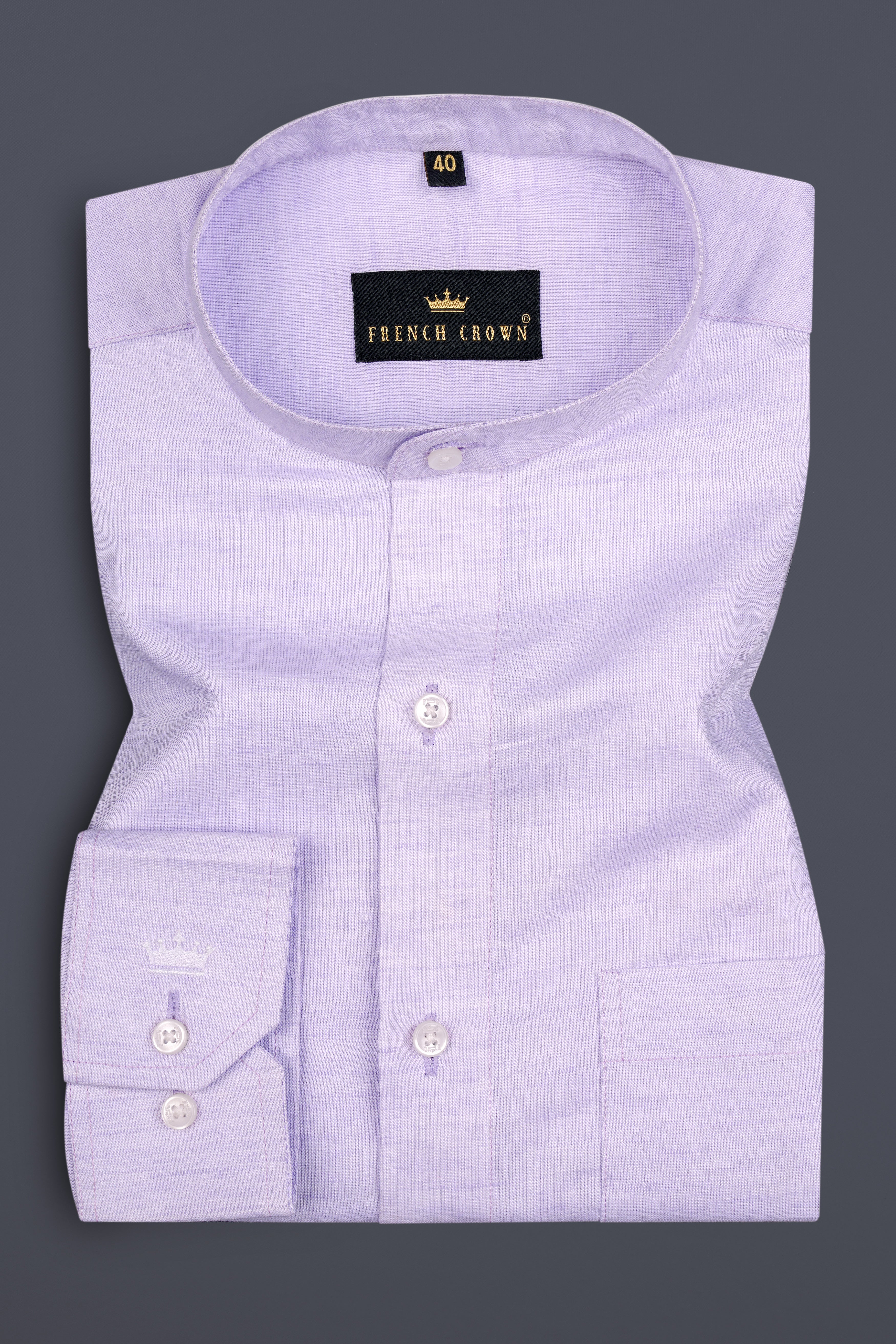 Thistle Violet Luxurious Linen Shirt