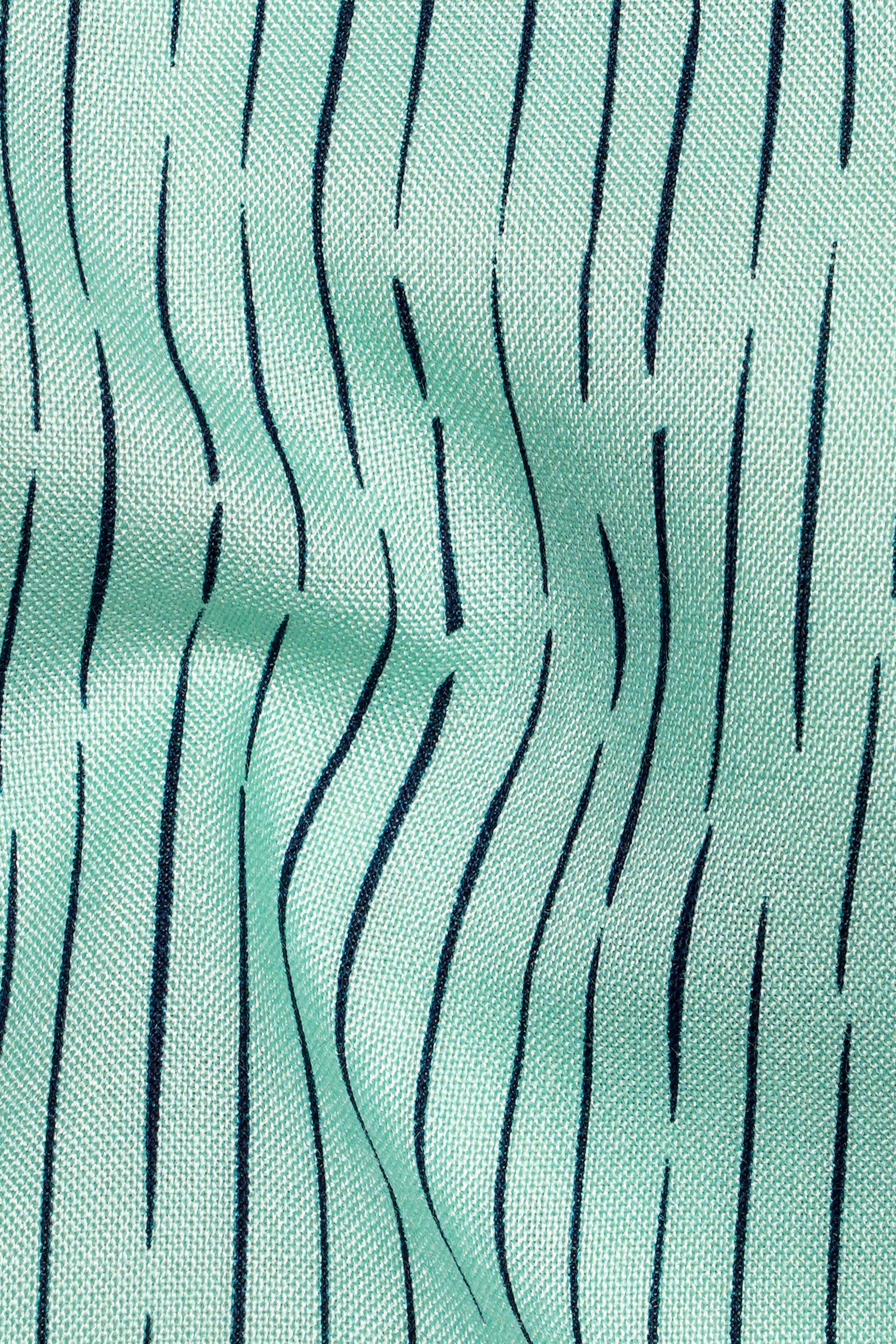 Skeptic Green Printed Tencel Shirt