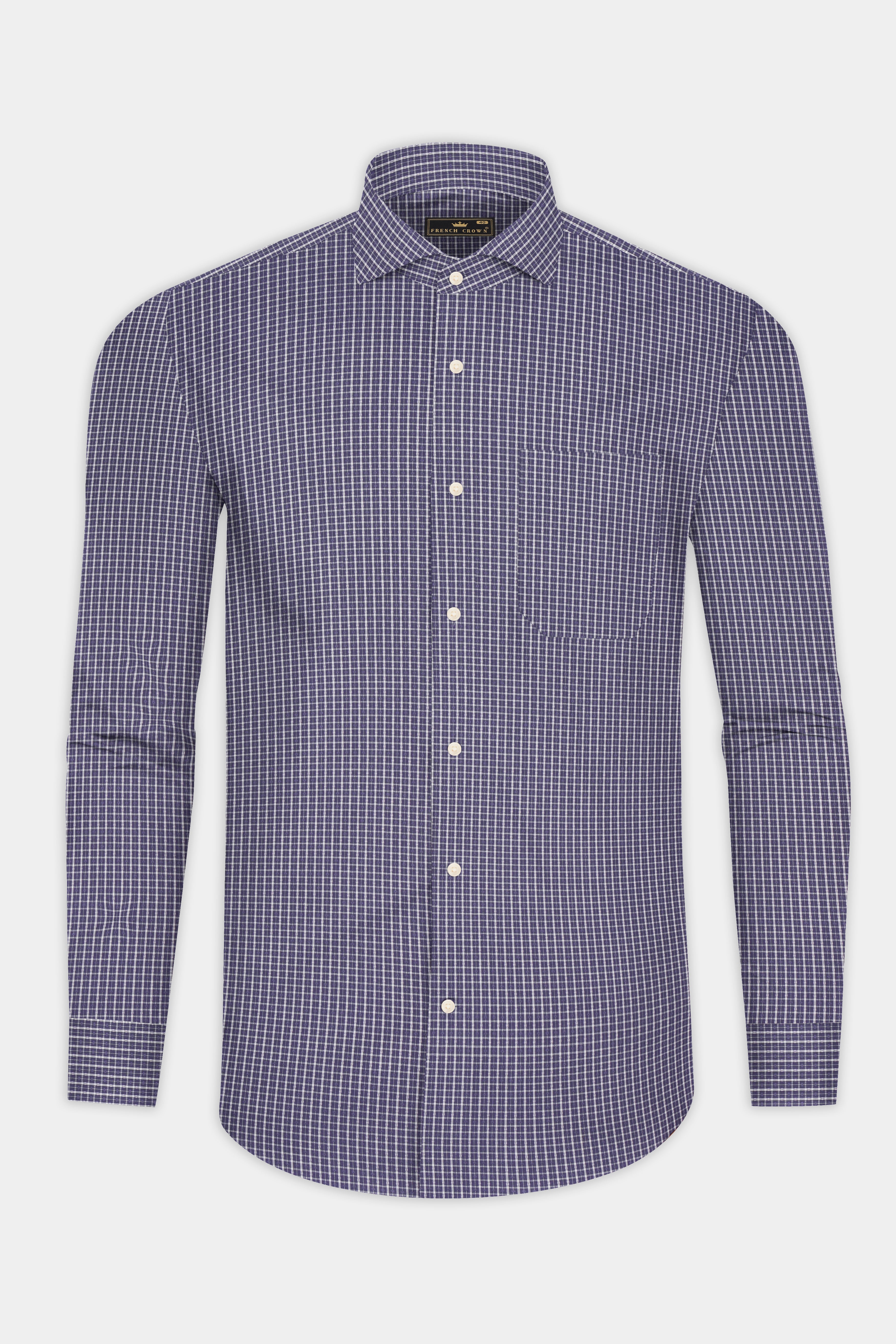 Mountain Mist Checks-Plaid Formal Premium Cotton Shirt For Men