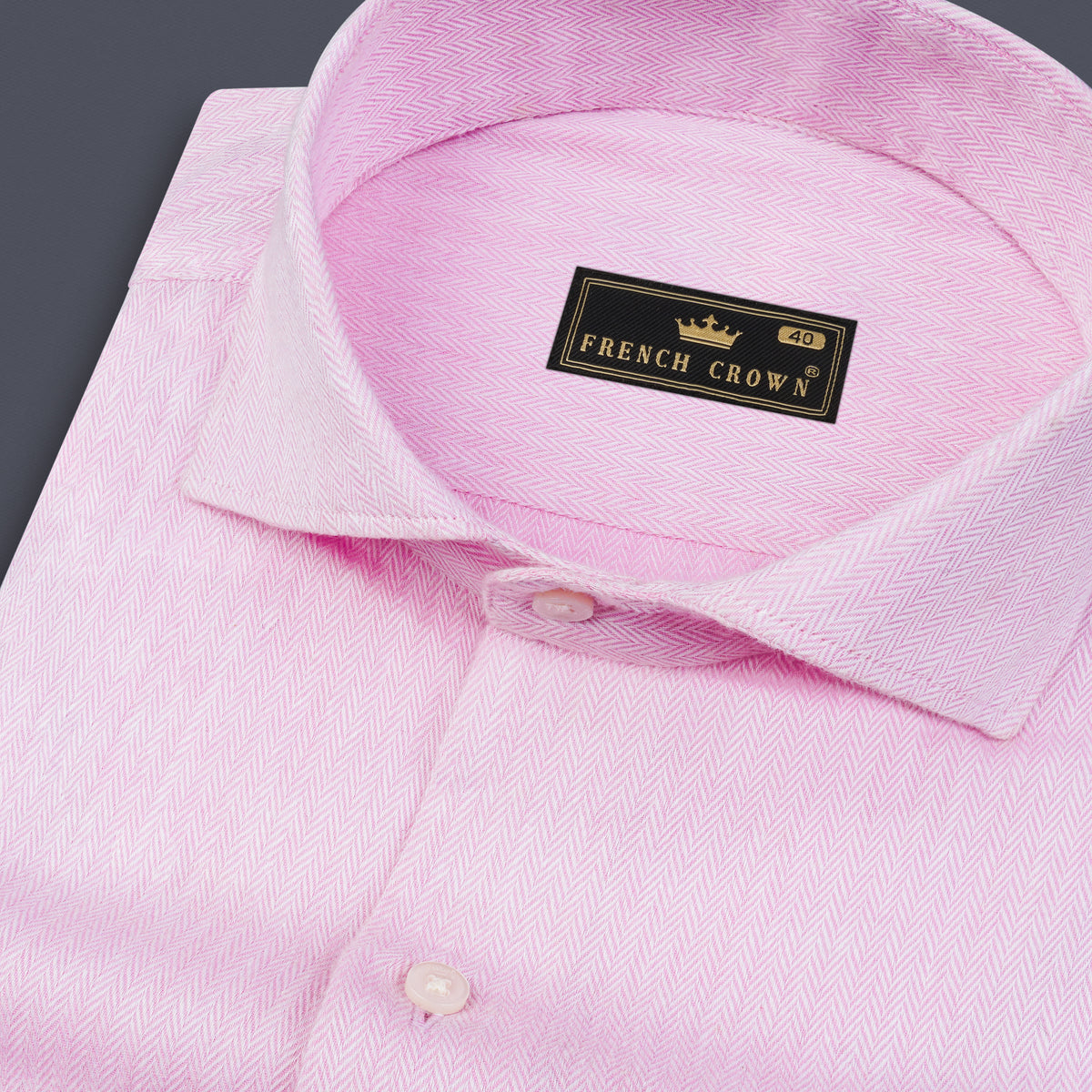 Pale Rose Pink Textured Formal Casual Premium Cotton Shirt For Men