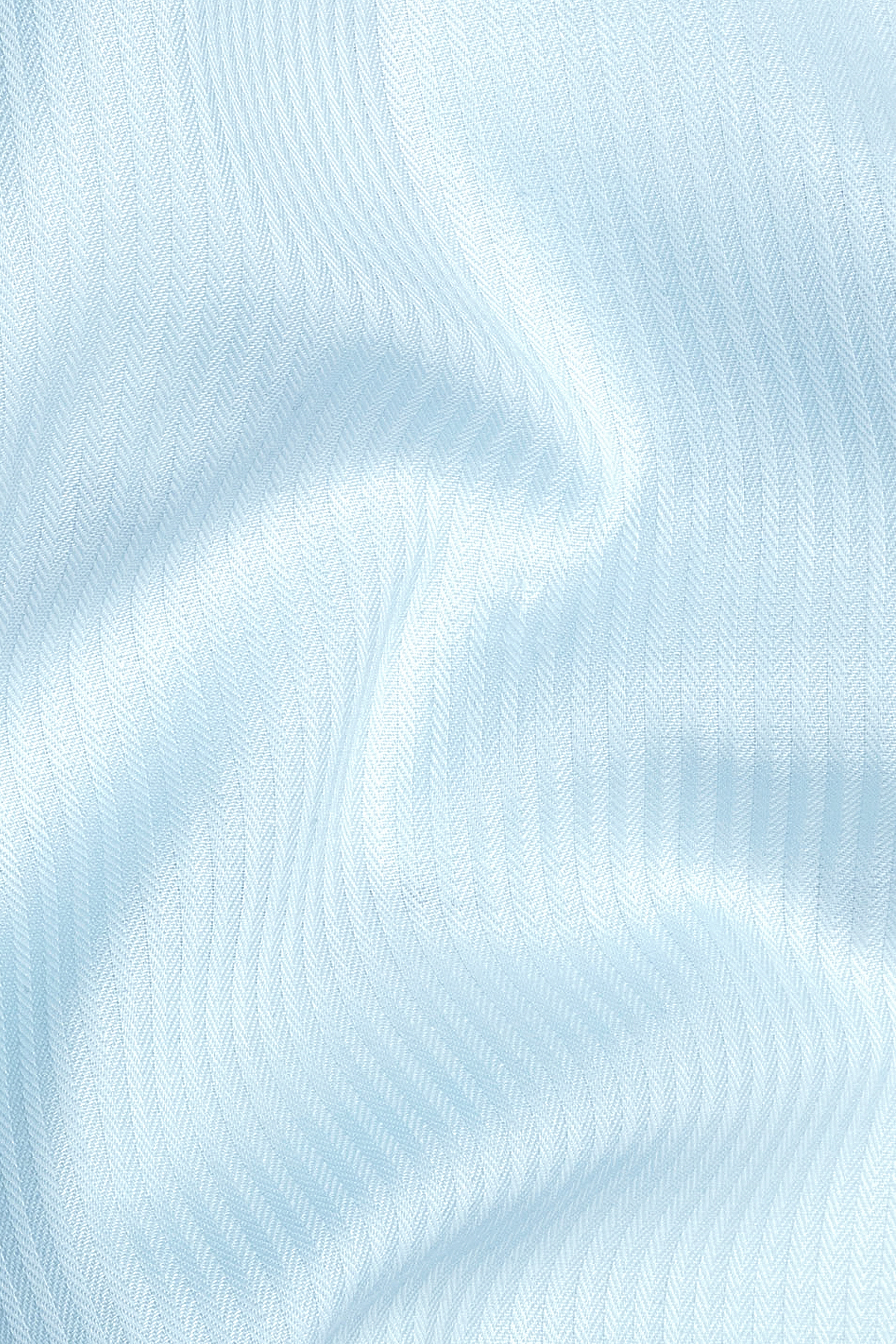 Link Water Blue Striped Dobby Textured Premium Cotton Shirt