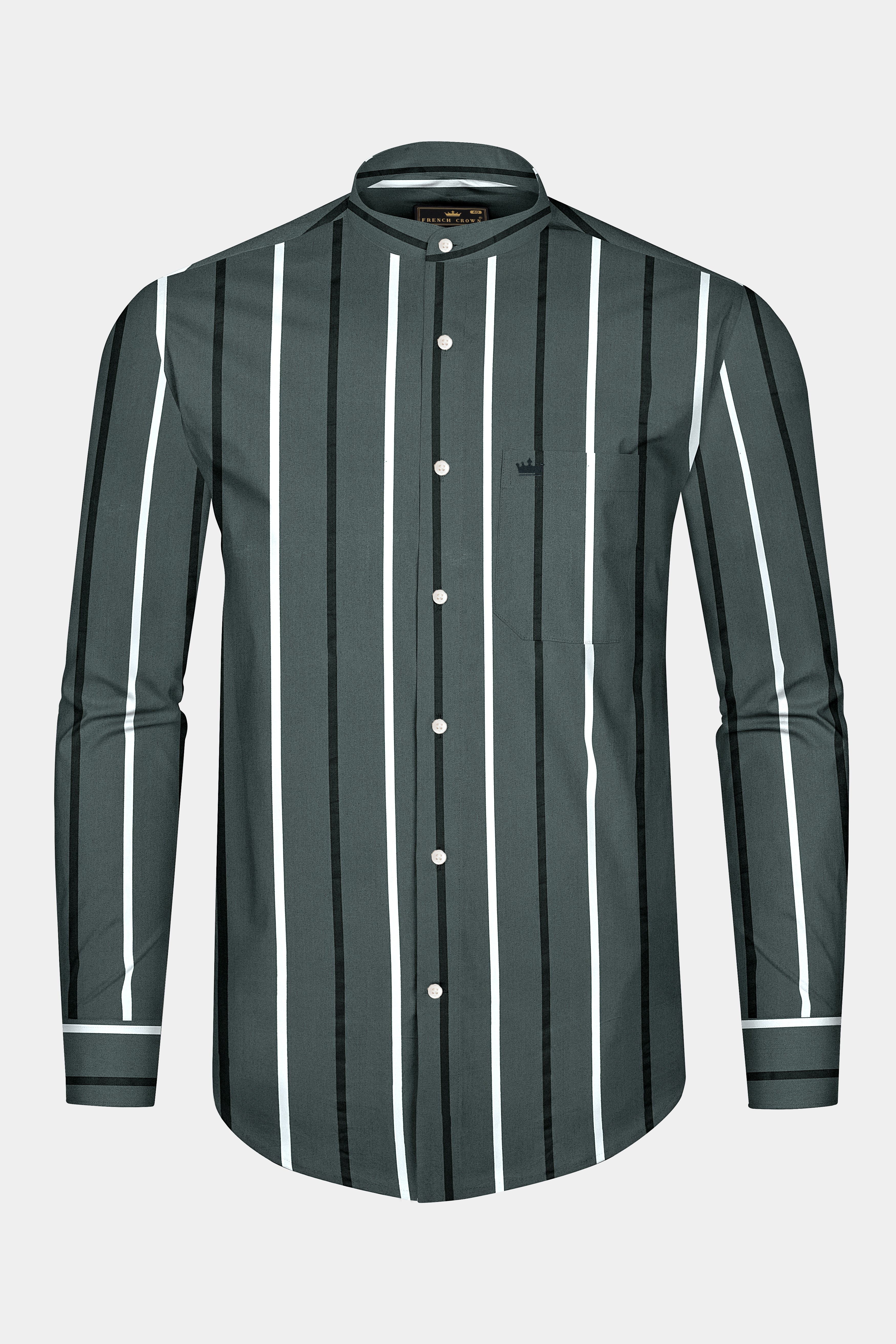 Storm Dust Striped Super Soft Premium Cotton Shirt