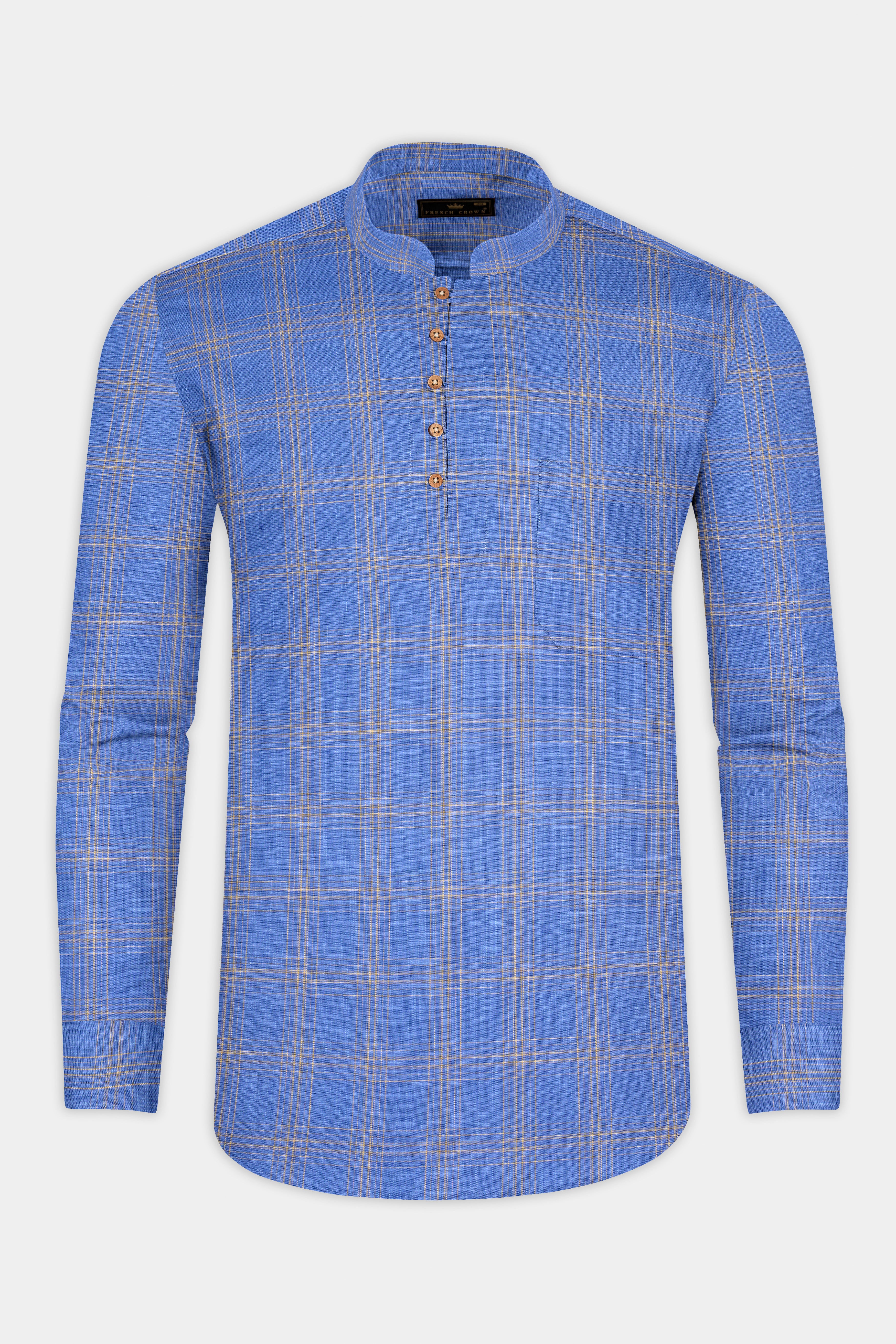 Linen scrampi checkered shirt