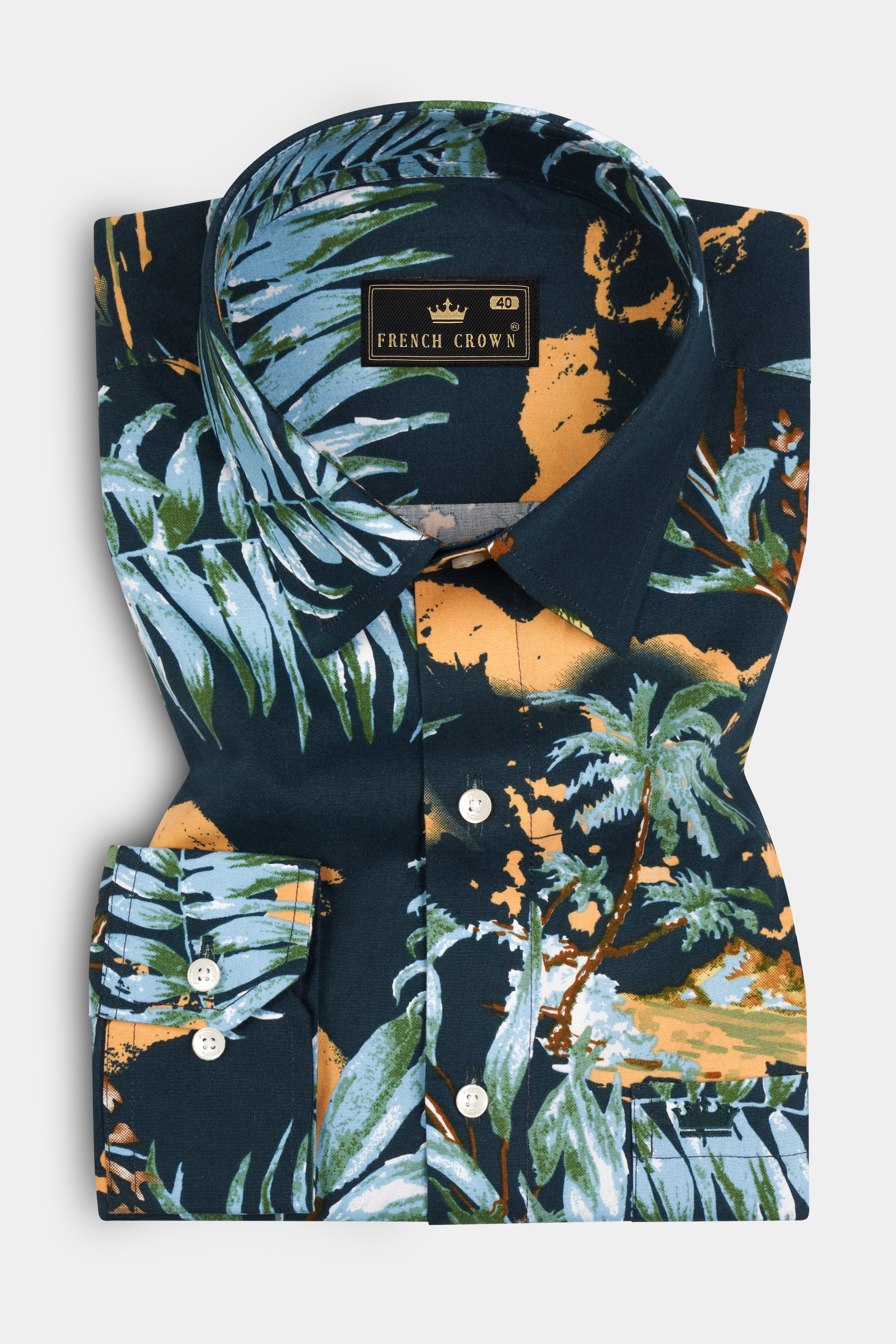 Firefly Tropical Printed Twill Premium Cotton Shirt