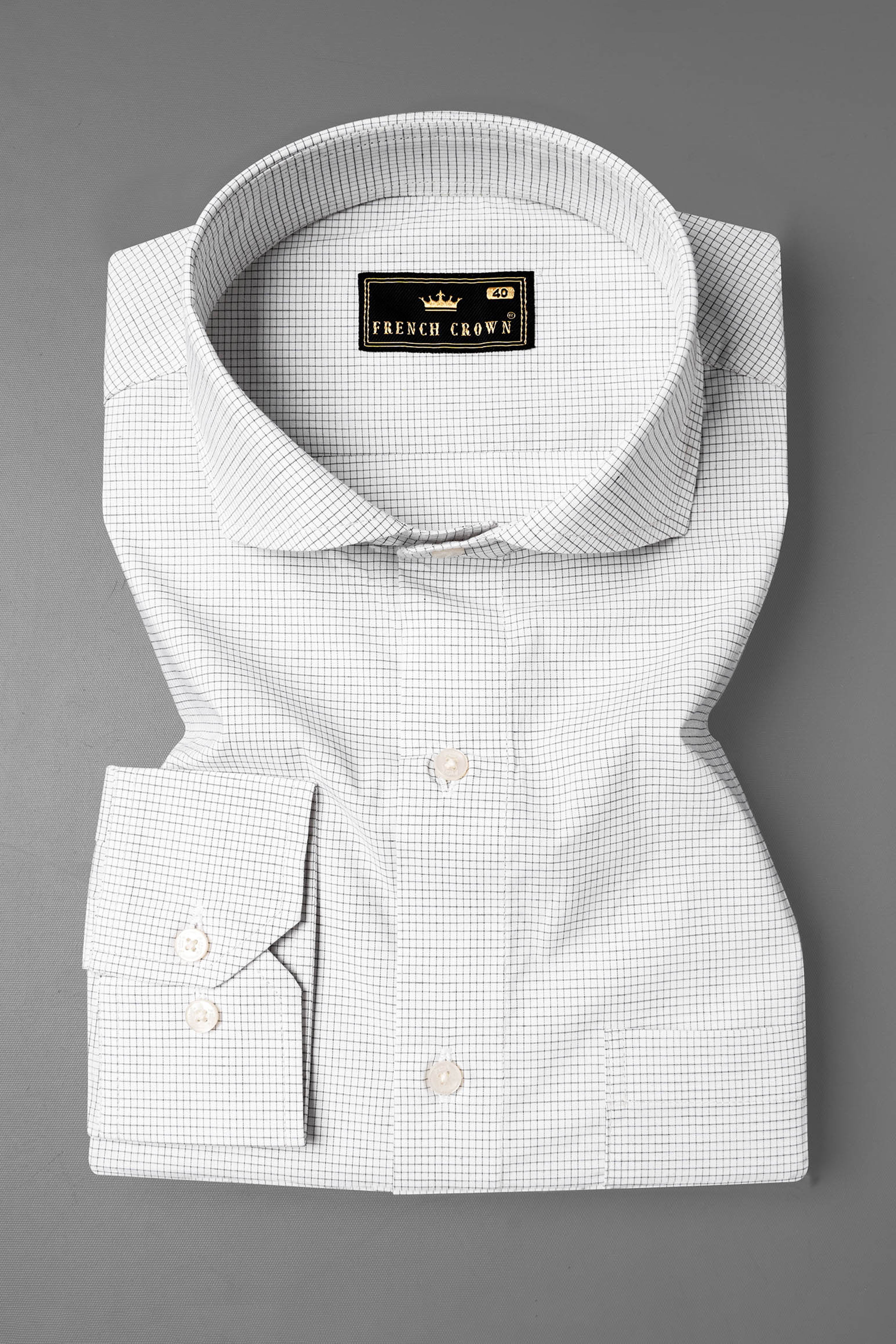 Bright White and Black Funky Printed Premium Cotton Designer Shirt