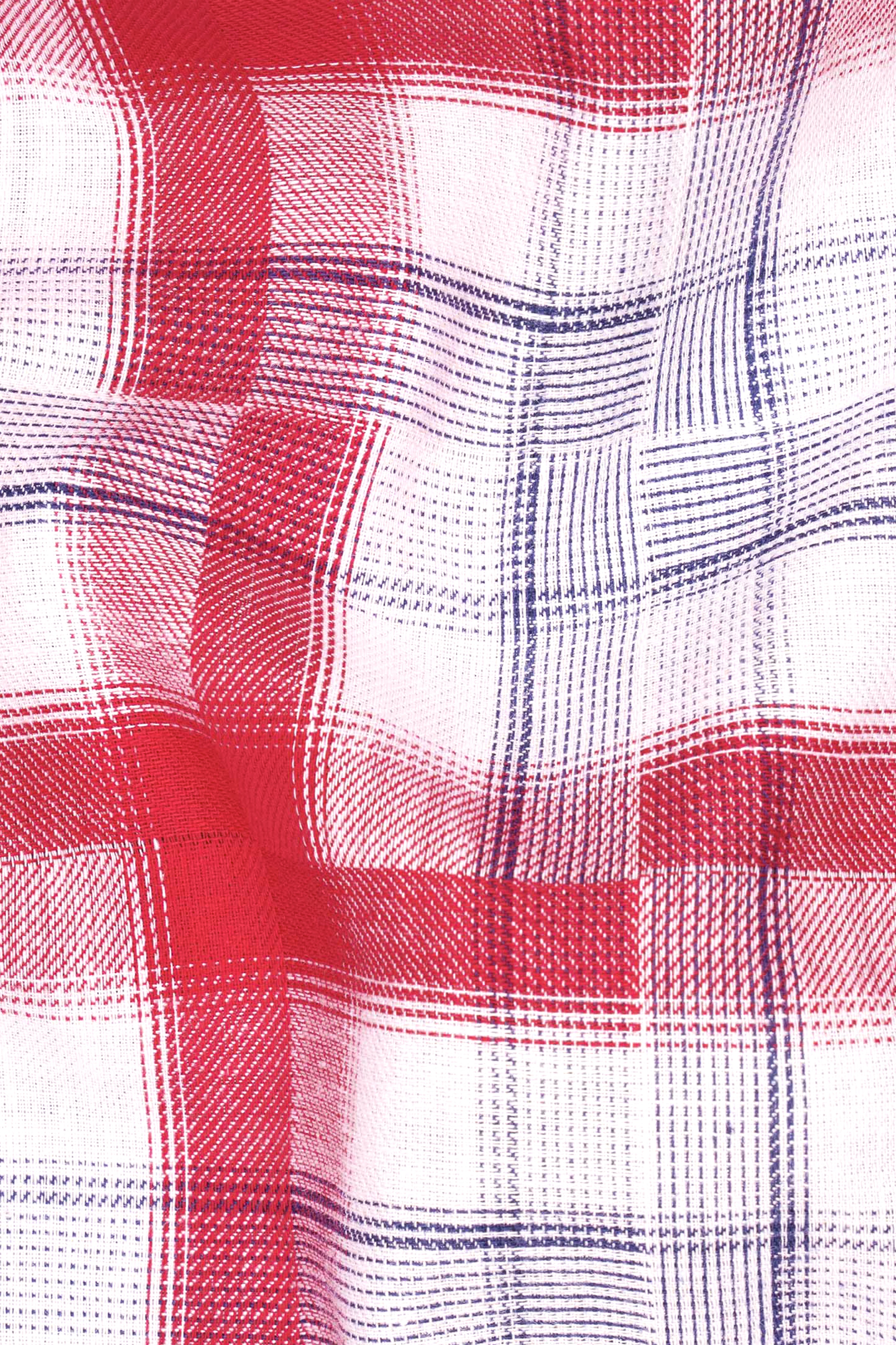 Amaranth Red Plaid Twill Plaid Premium Cotton Shirt