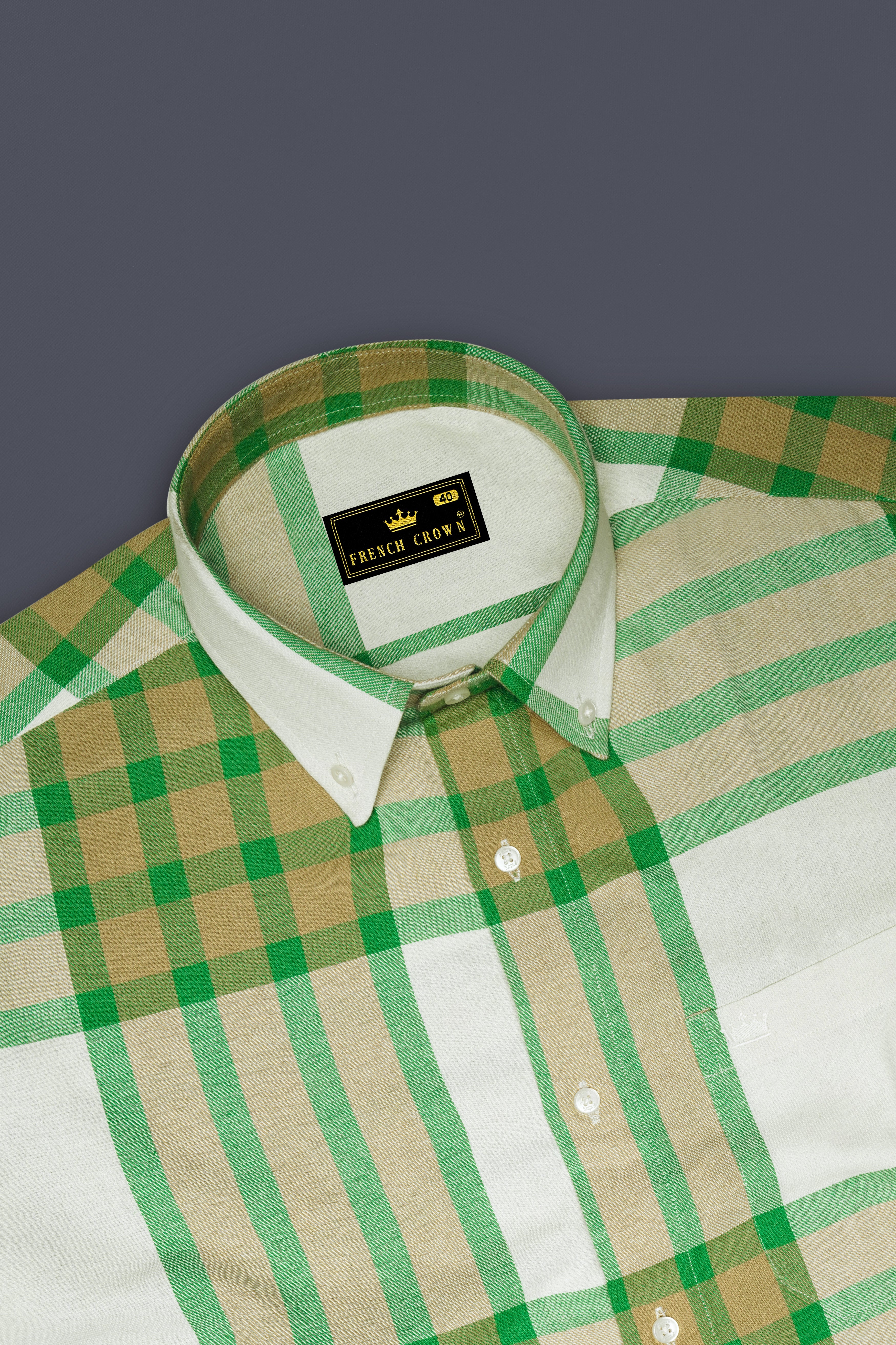 Chateau Green with Manhattan Checkered Flannel Shirt