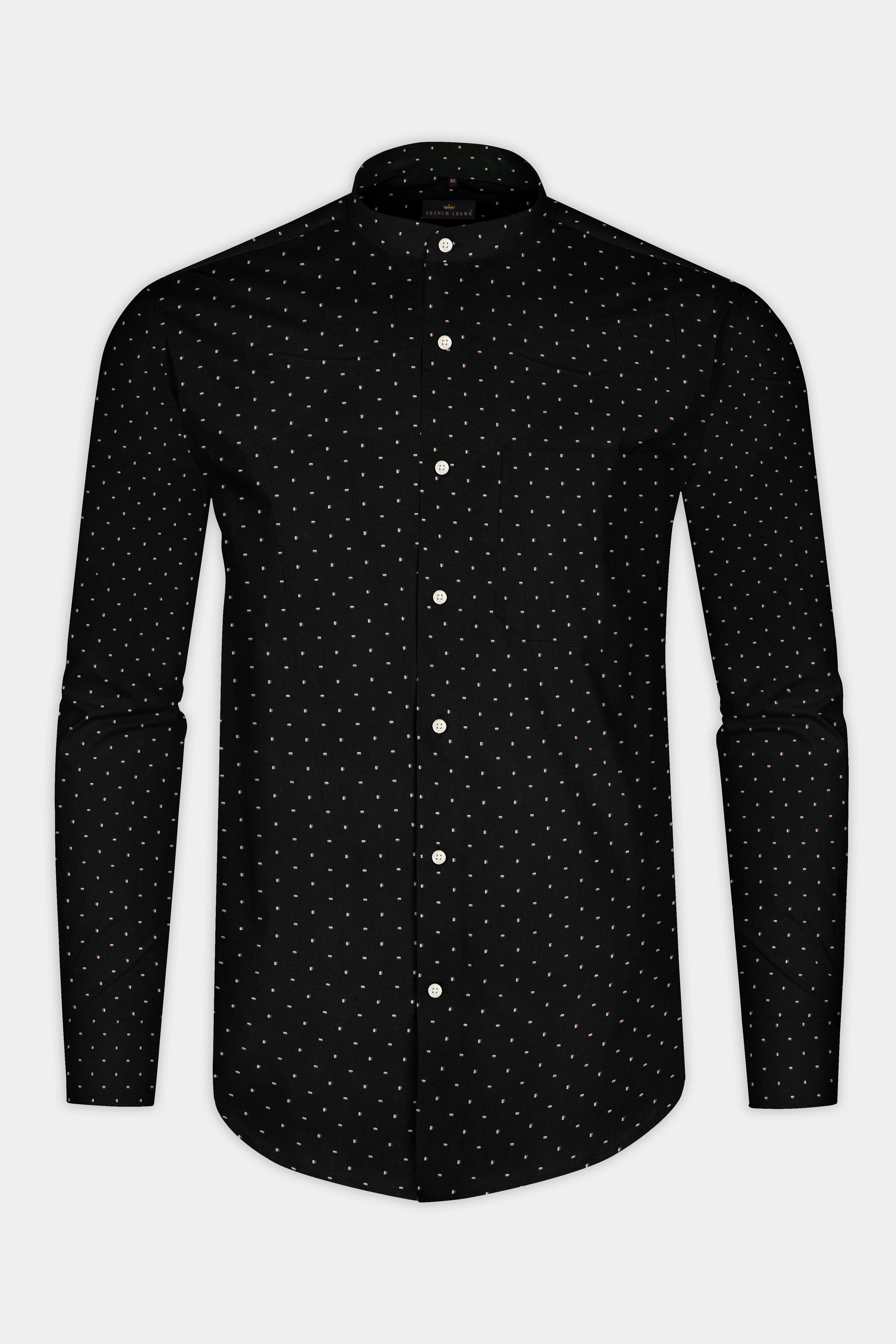 Jade Black Printed Super Soft Premium Cotton Shirt