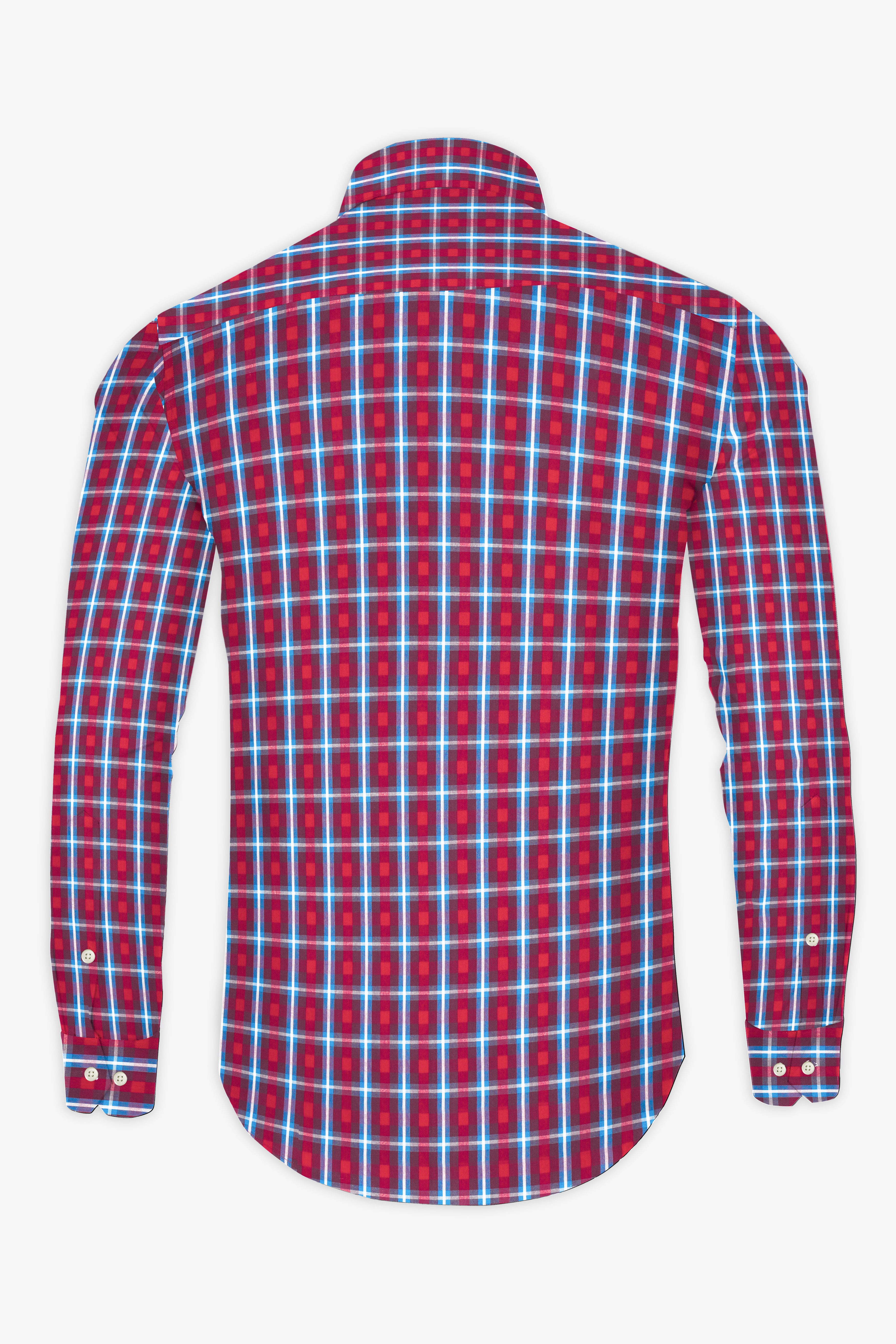 Pale Carmine with Cadillac Plaid Premium Cotton Shirt