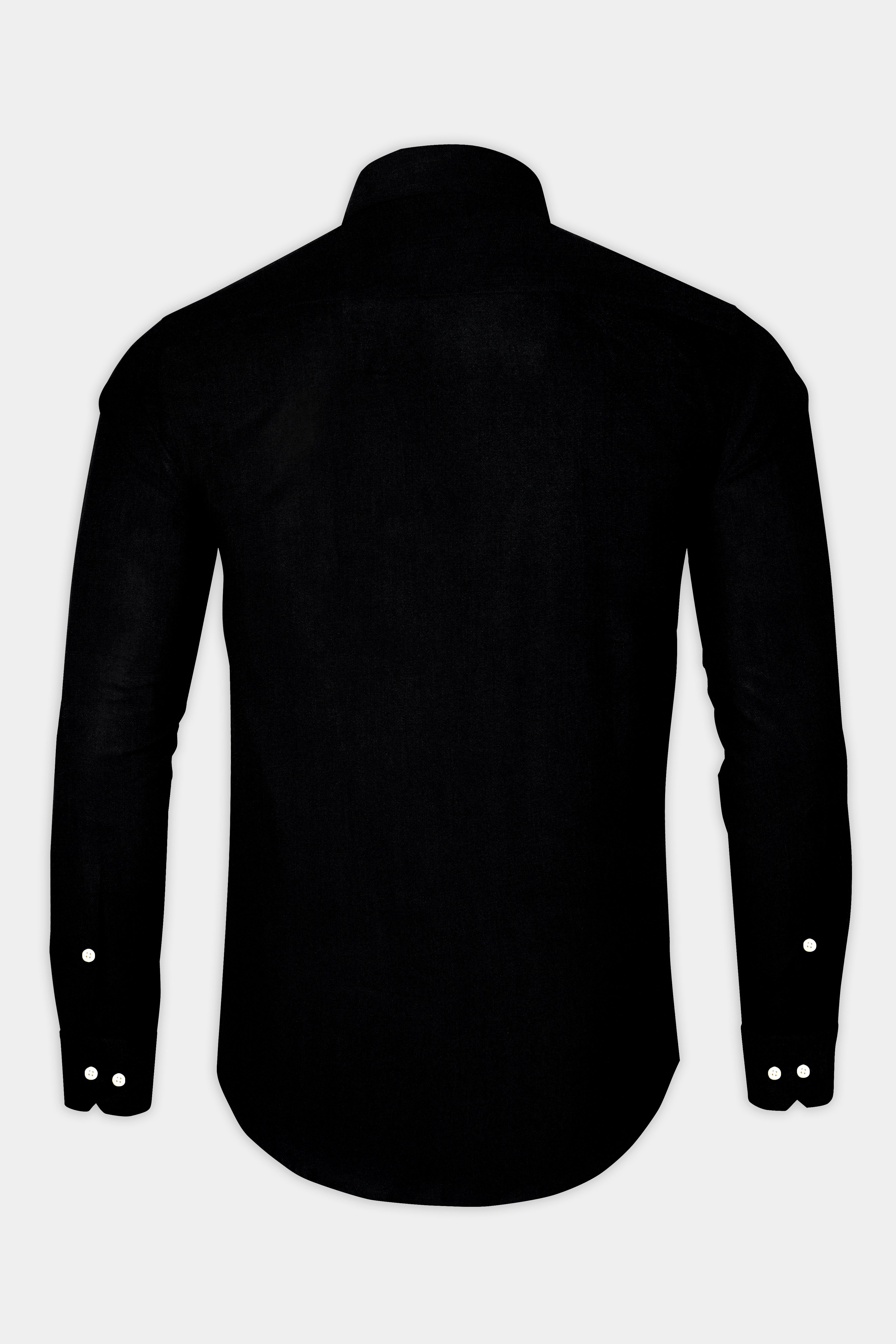 Ebony Black Premium Cotton Shirt