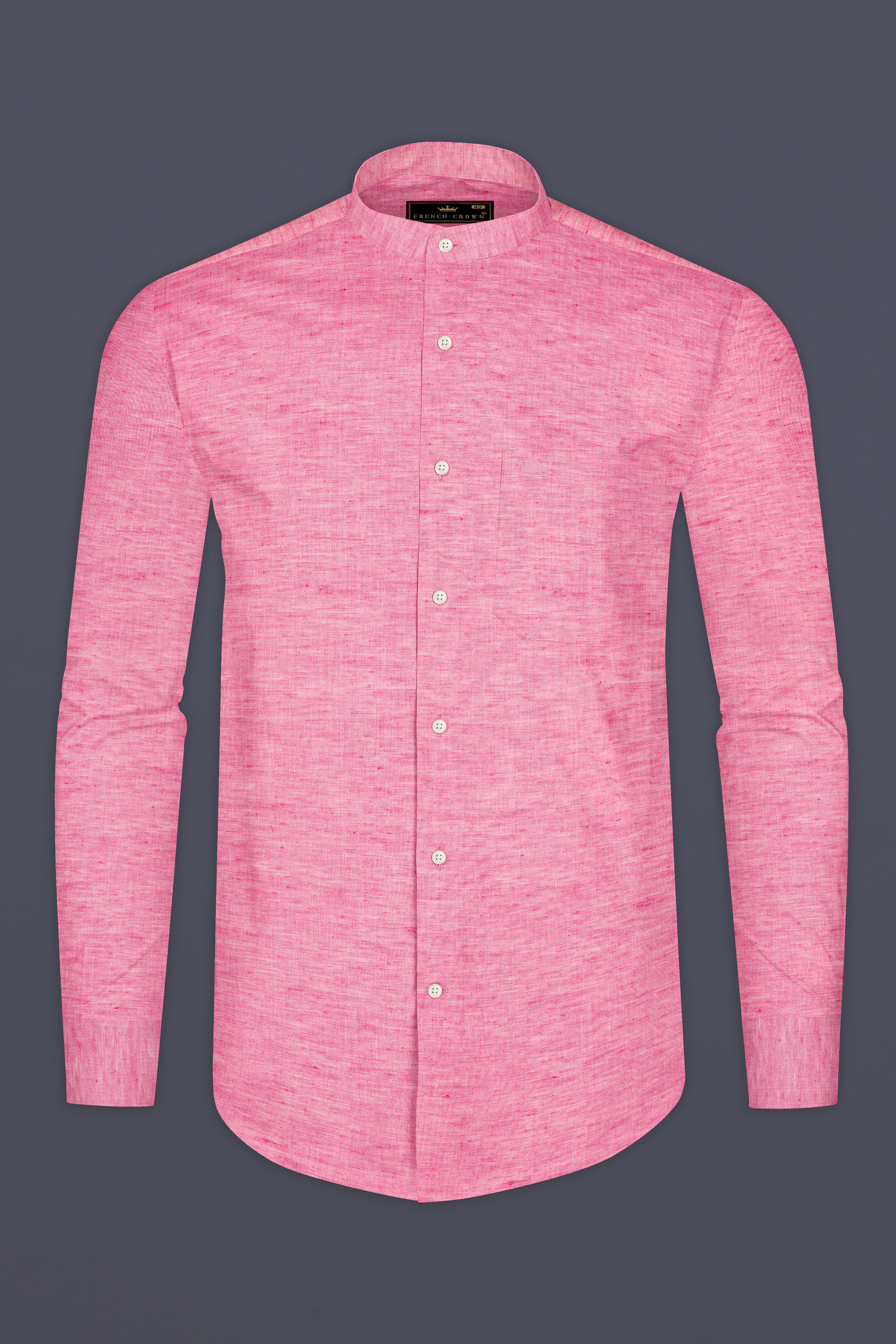 Petite Pink Luxurious Linen Shirt