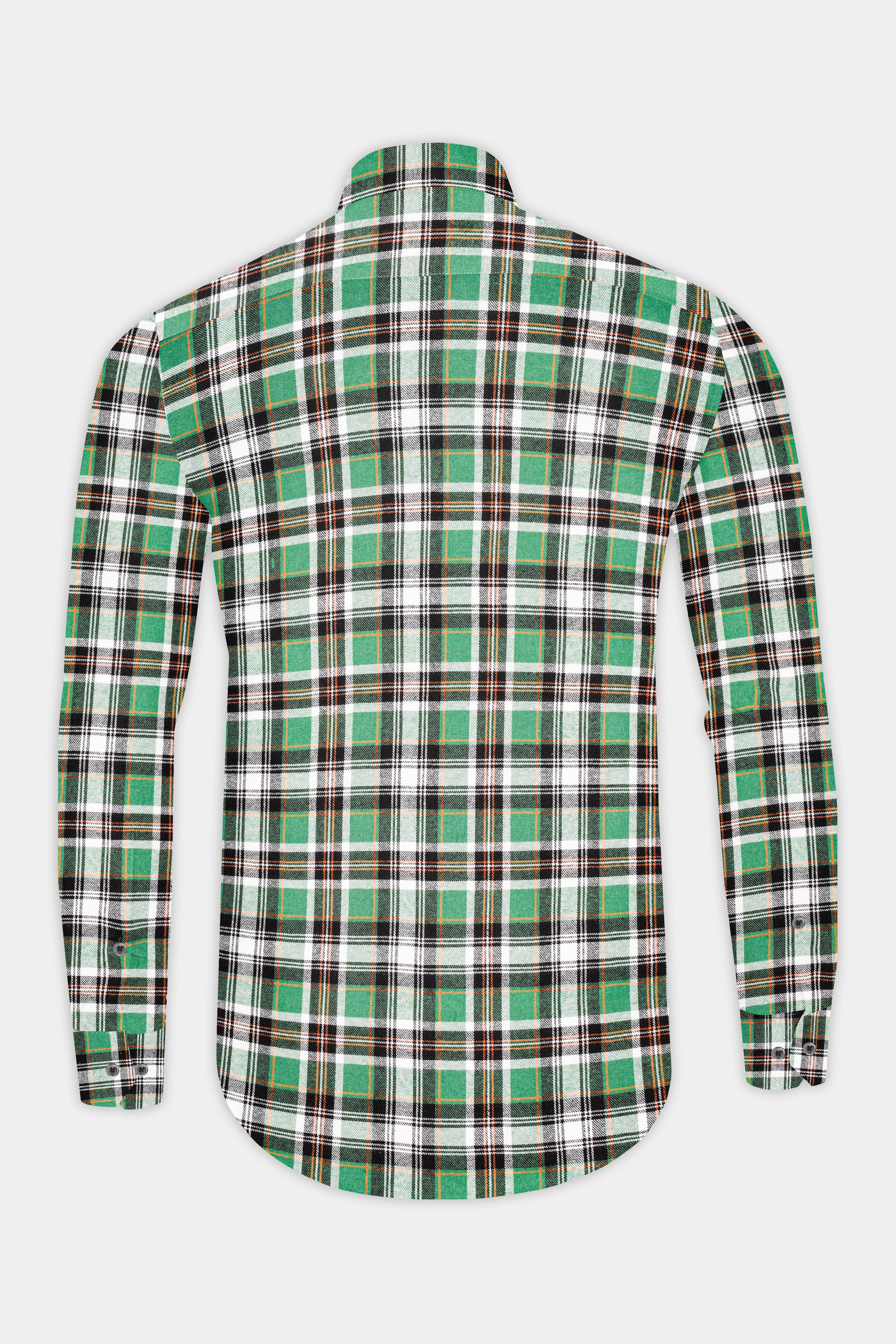 Amulet Green and off white Plaid Flannel Shirt