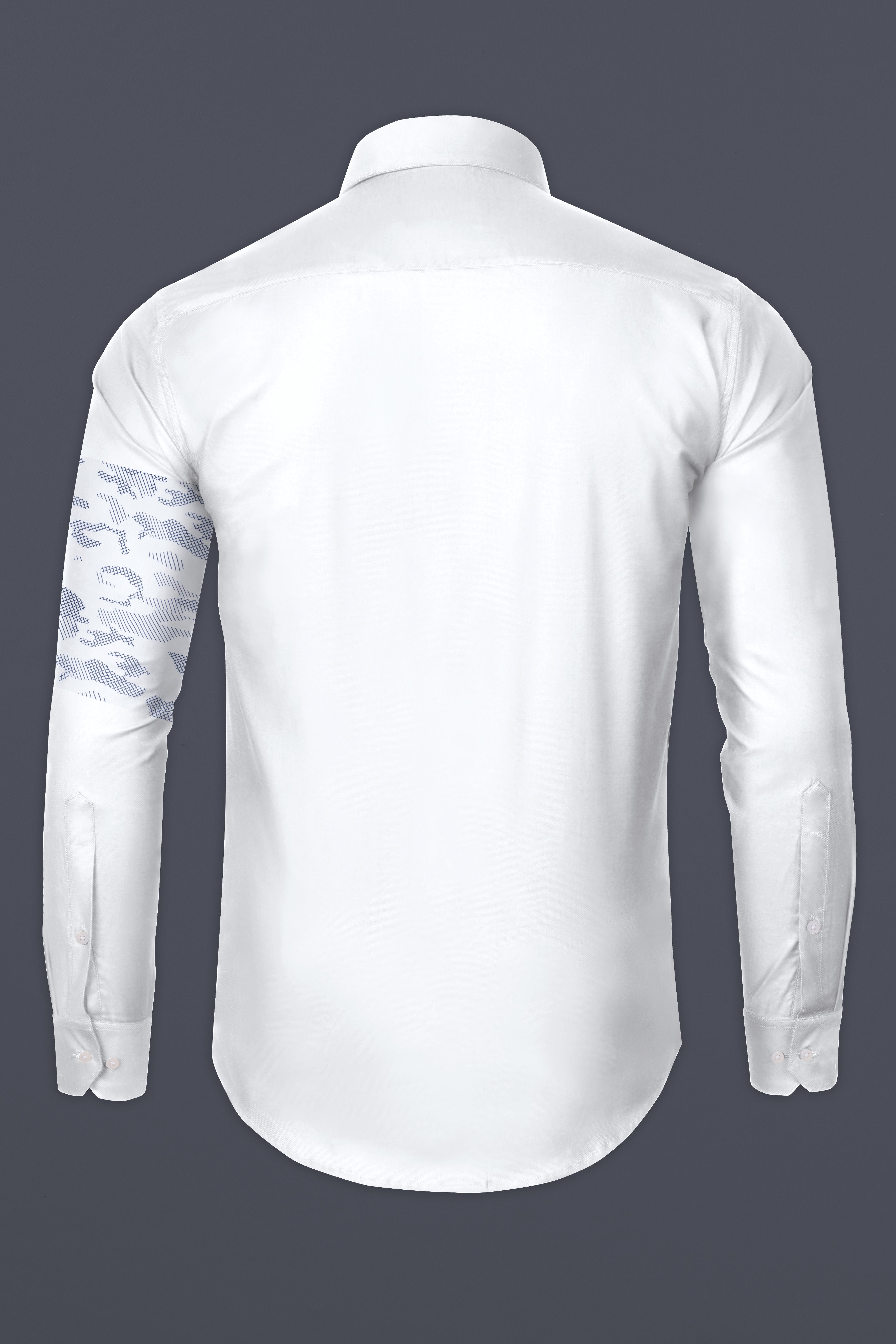 Bright White Camo Patchwork Super Soft Premium Cotton Designer Shirt