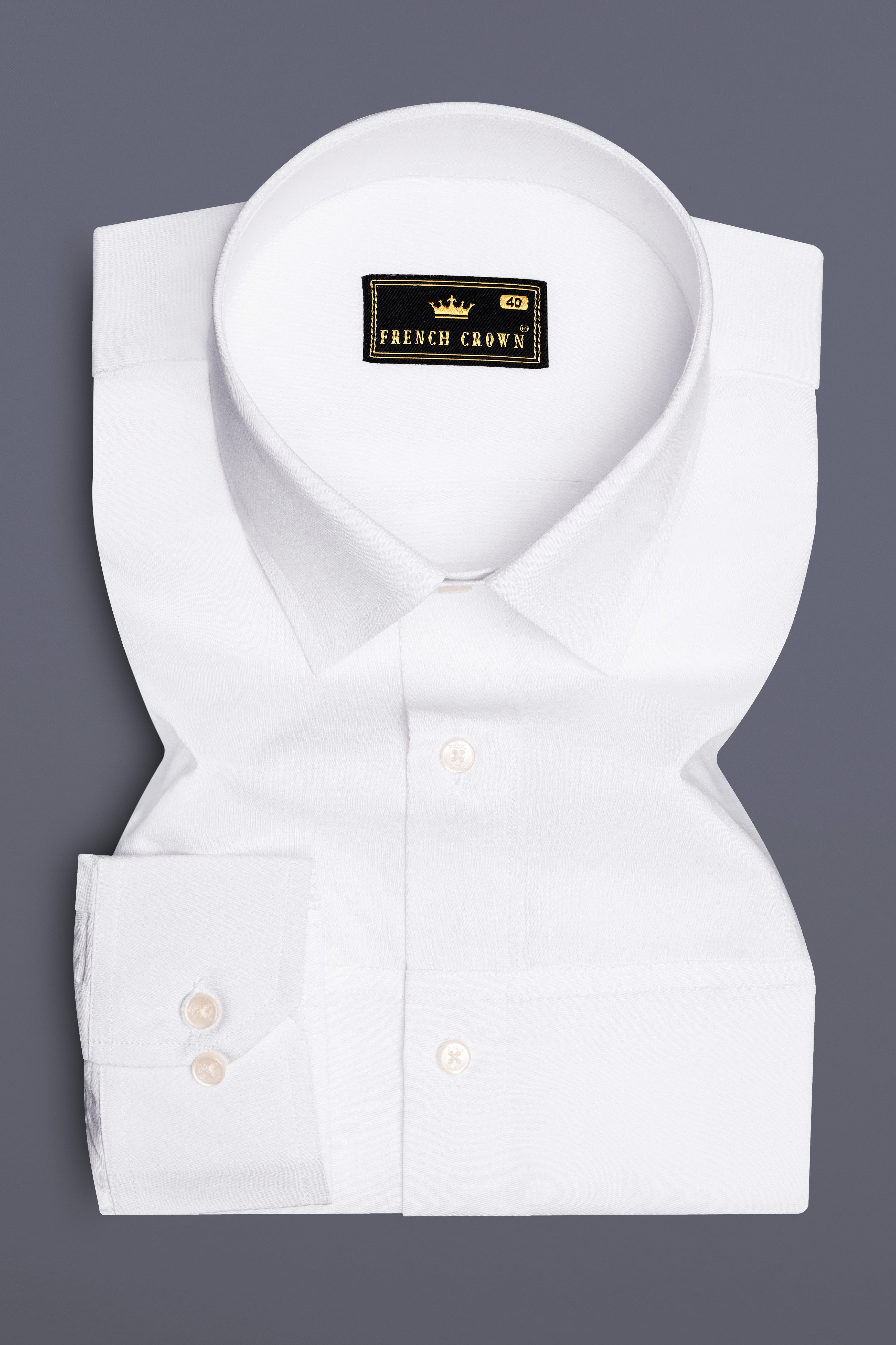 White and Cloud Burst Leaves Printed Premium Cotton Shirt