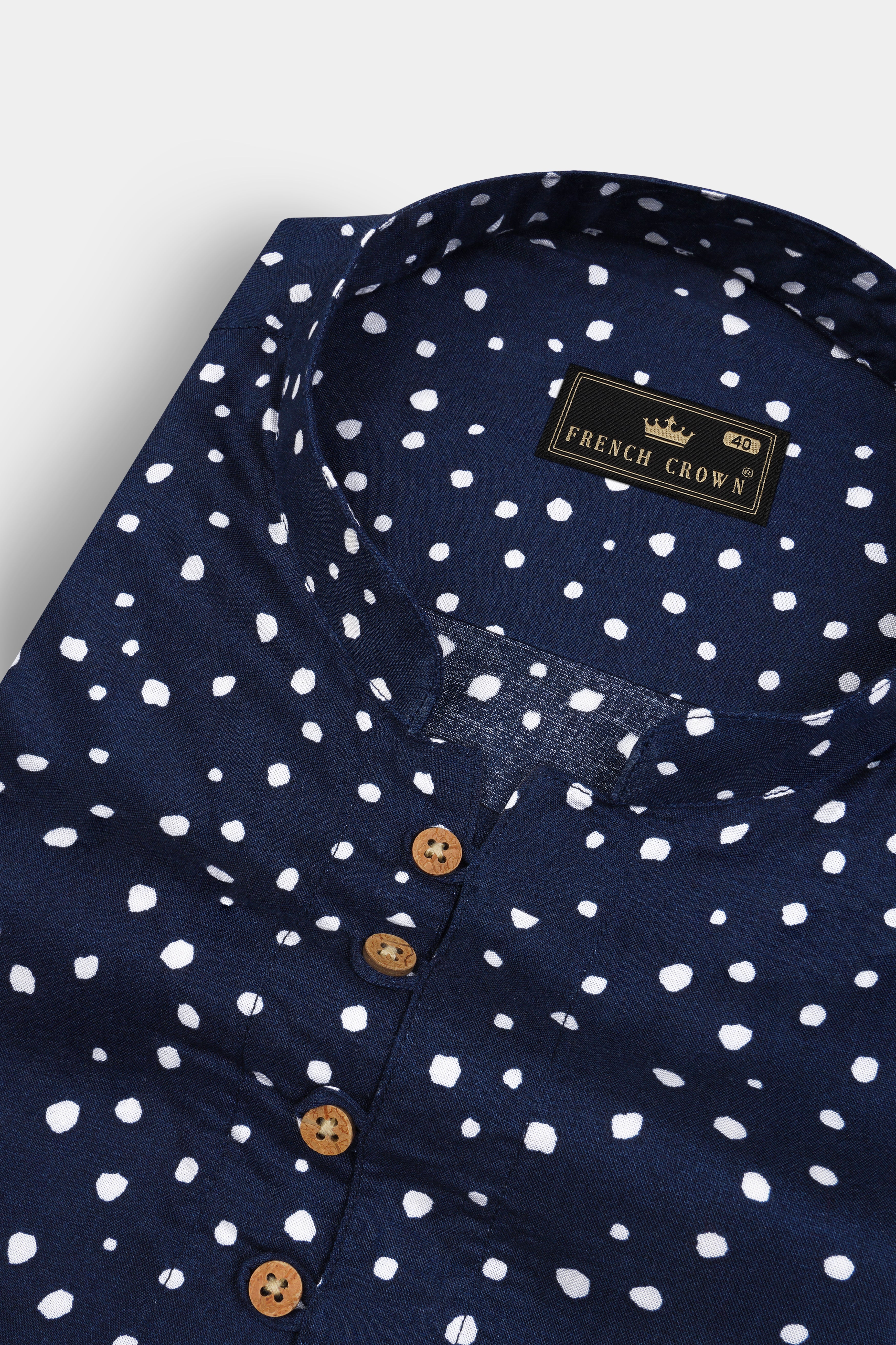 Firefly Dotted Premium Tencel Kurta Shirt