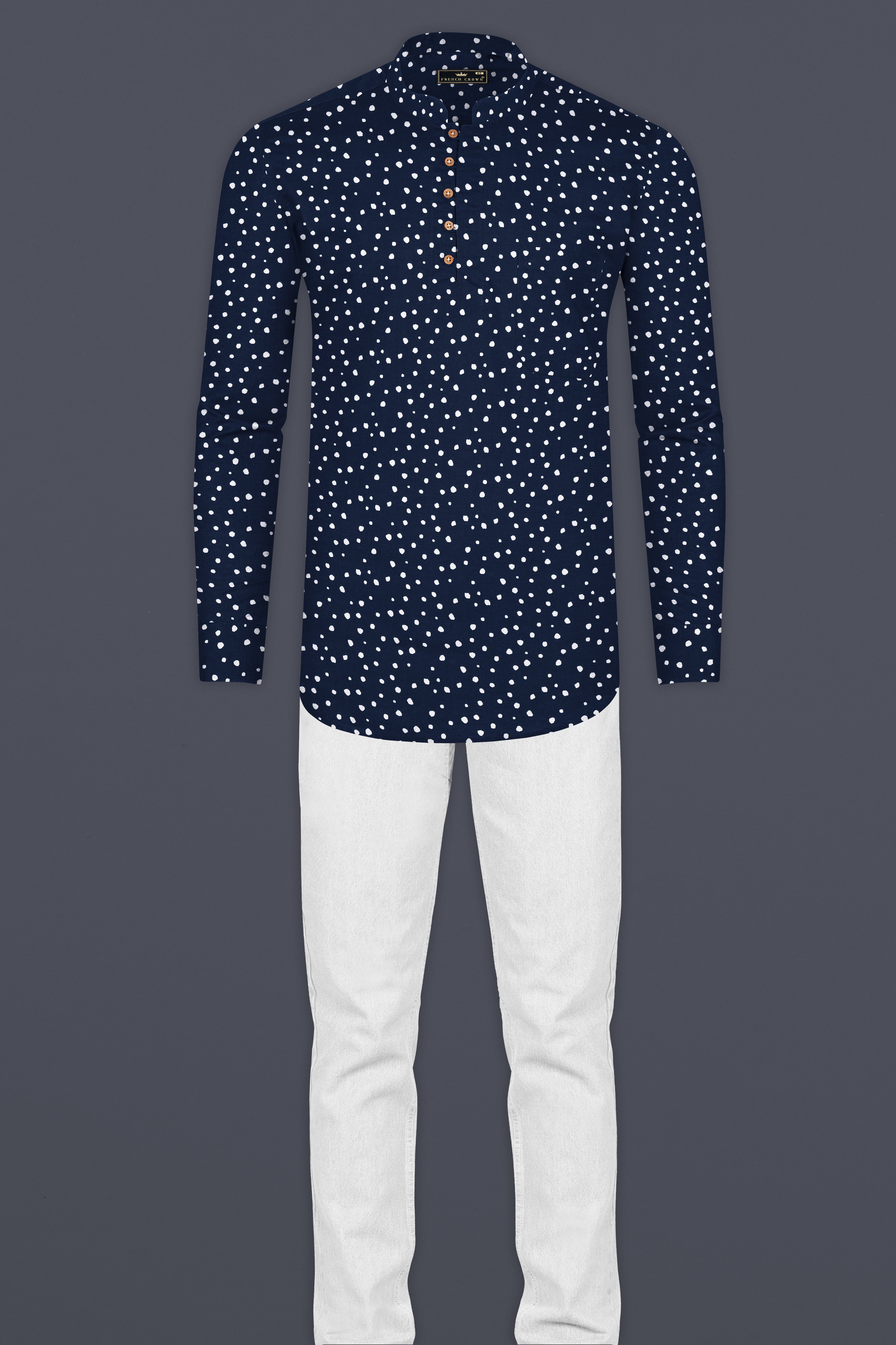 Firefly Dotted Premium Tencel Kurta Shirt