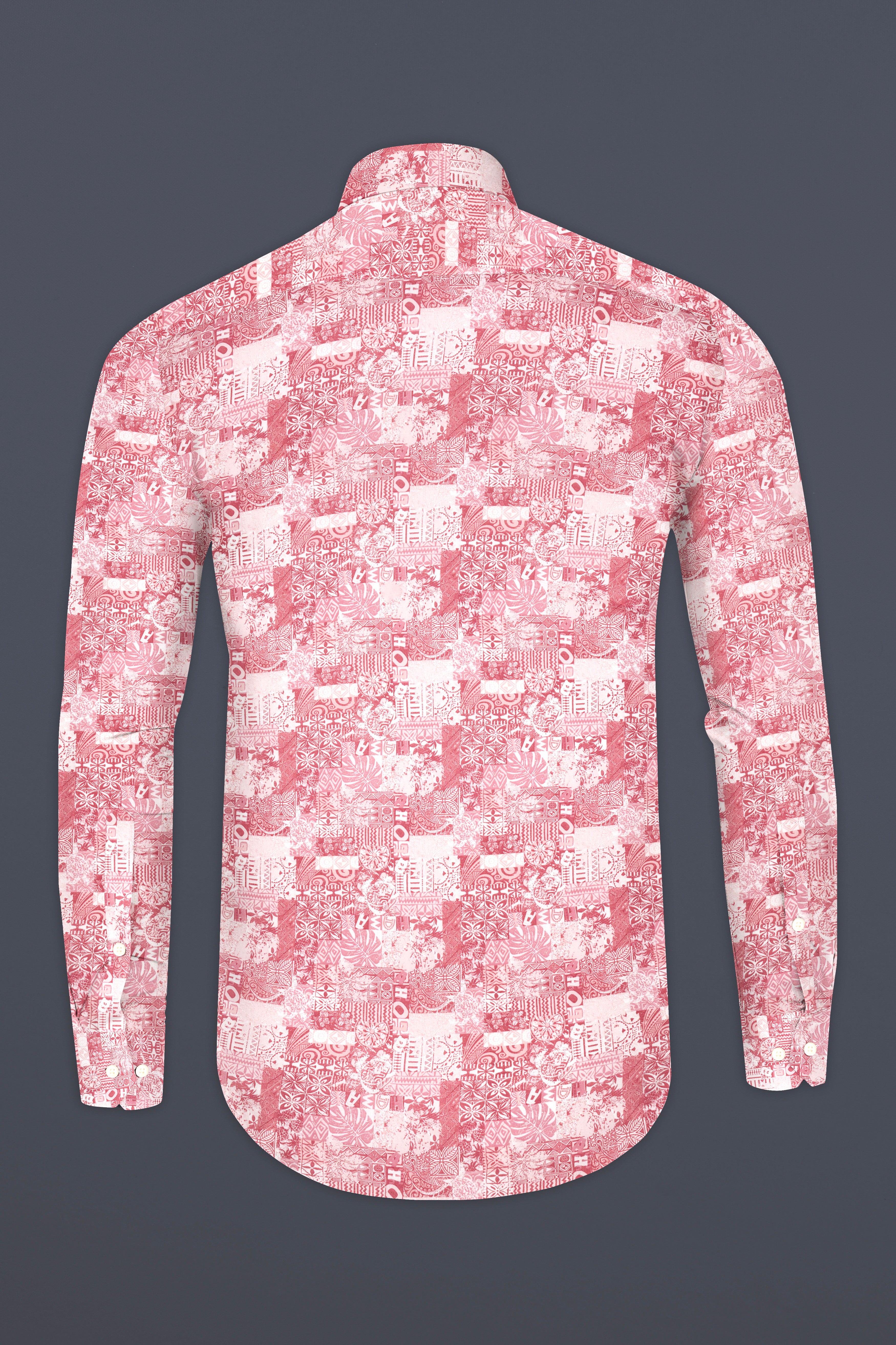 Froly Pink Tribal Printed Premium Cotton Shirt