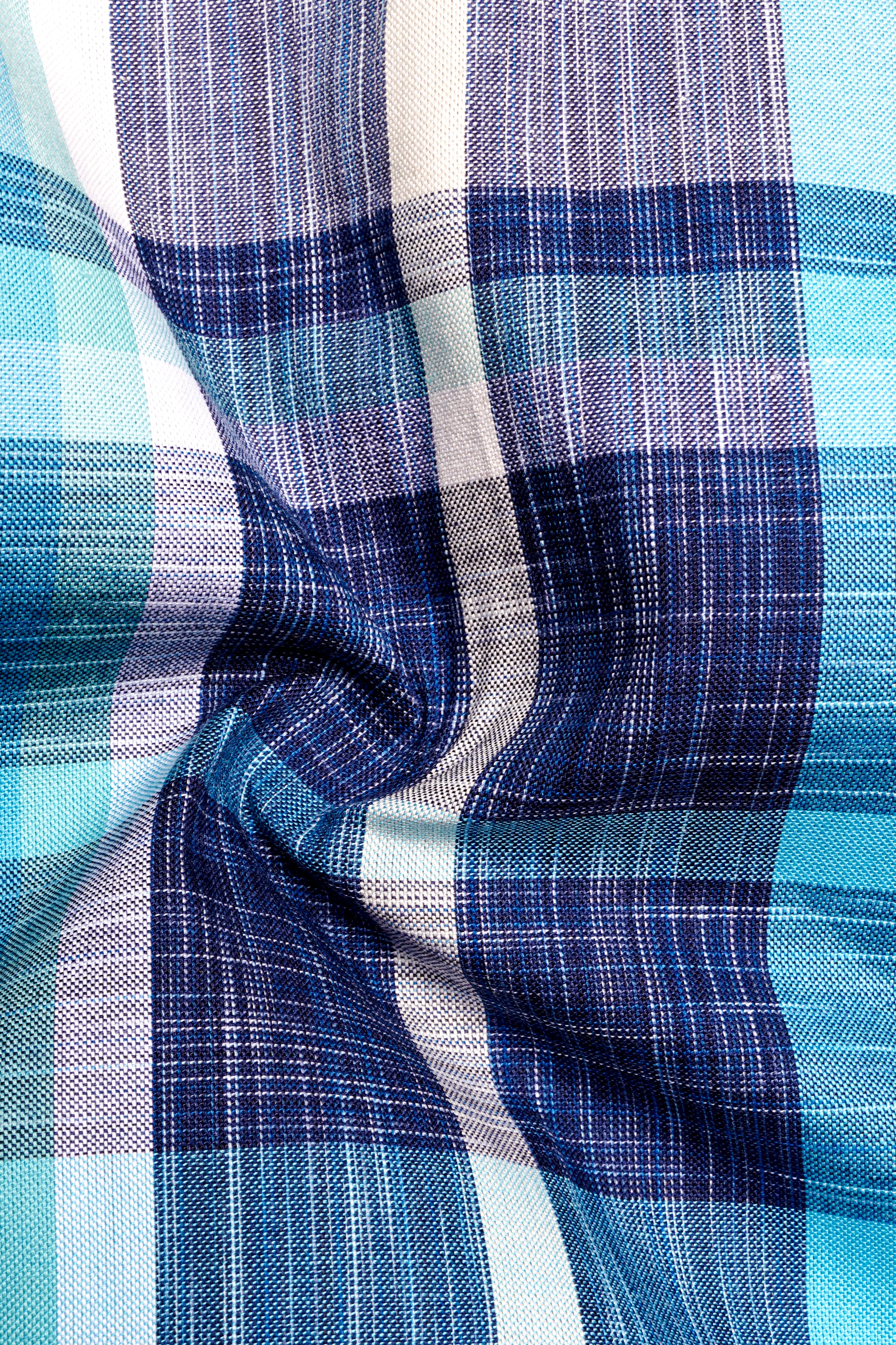 Charlotte and East Bay Blue Plaid Royal Oxford Shirt