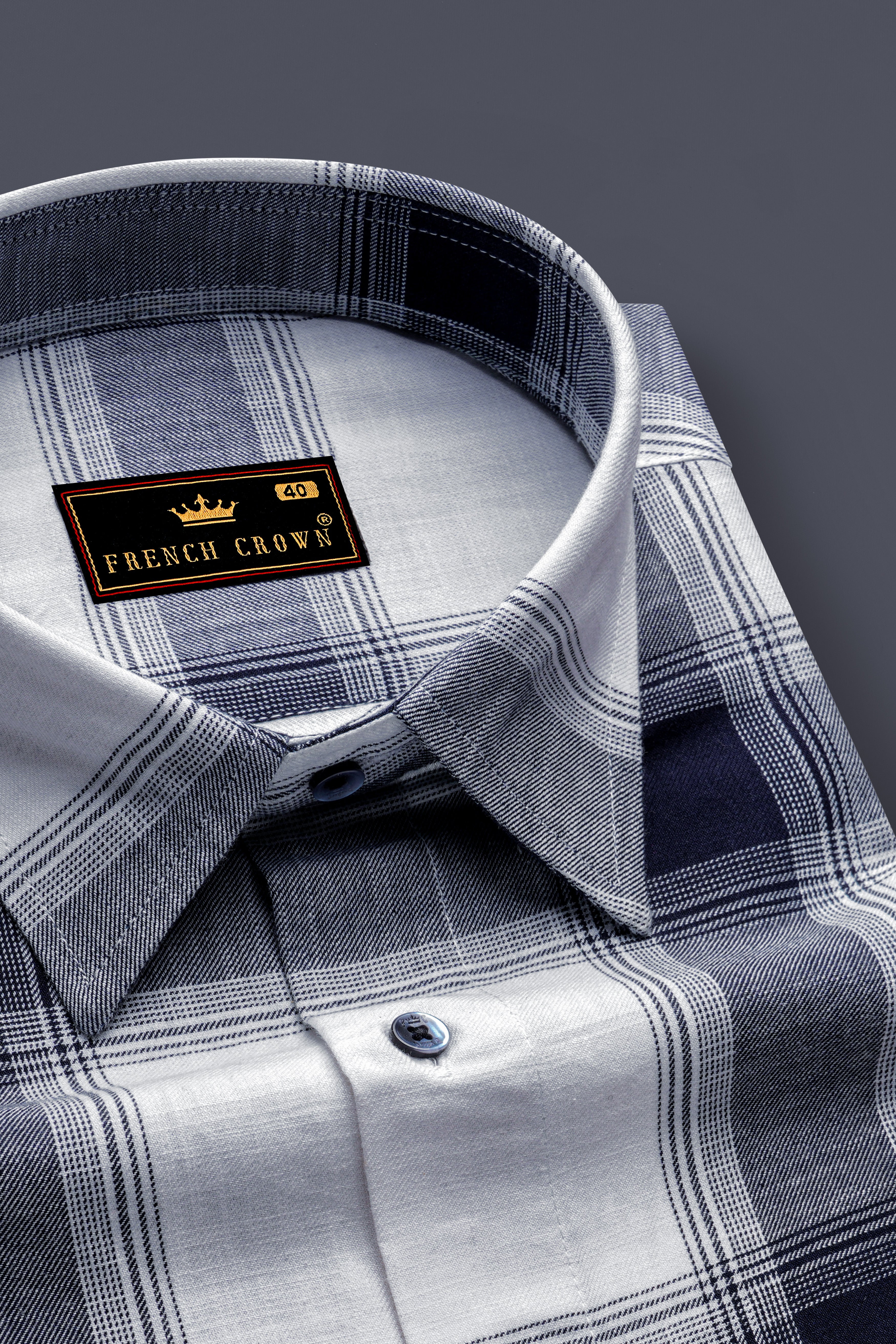 Bright White Plaid Royal Oxford Shirt