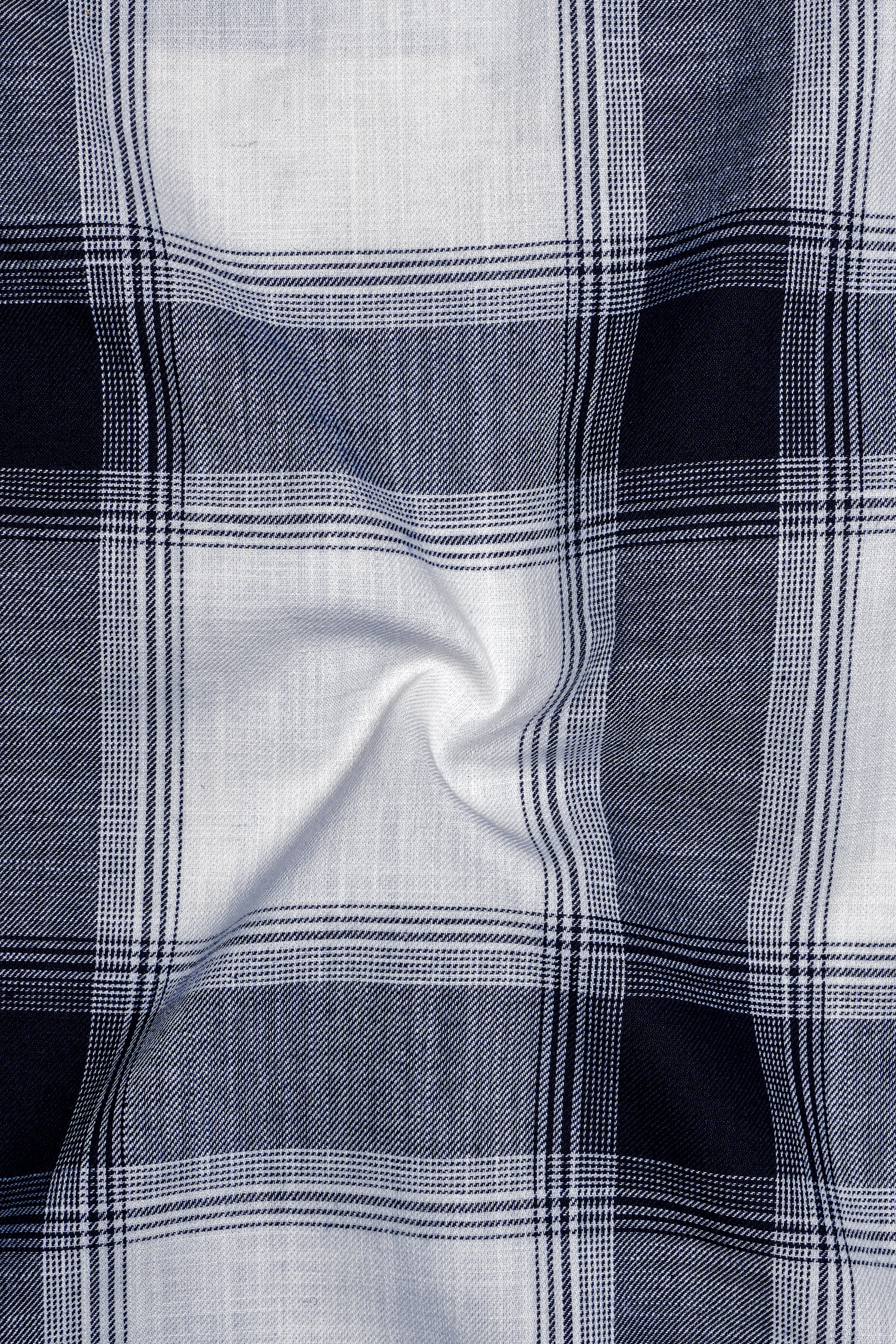 Bright White Plaid Royal Oxford Shirt