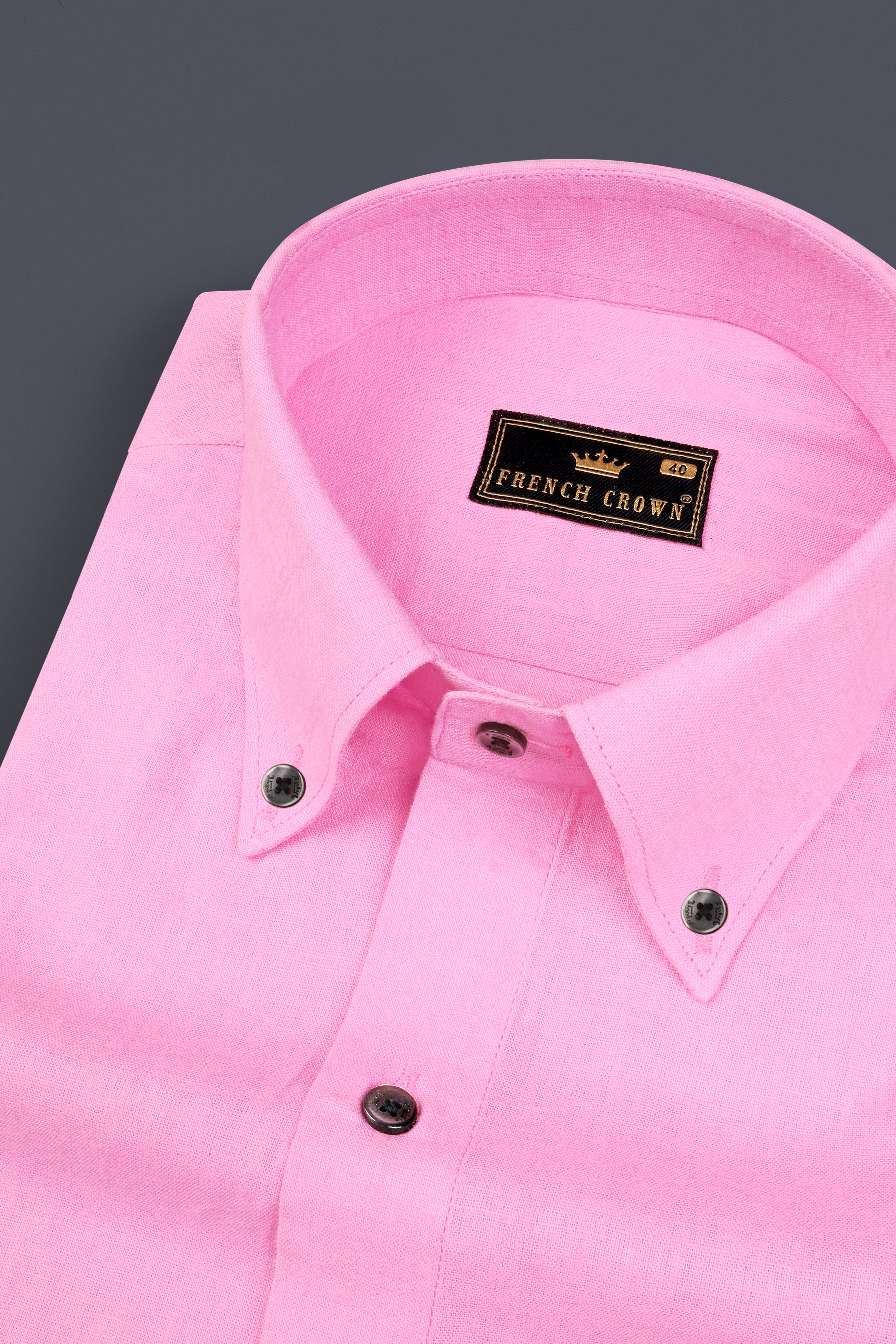 Can Can Pink Luxurious Linen Shirt