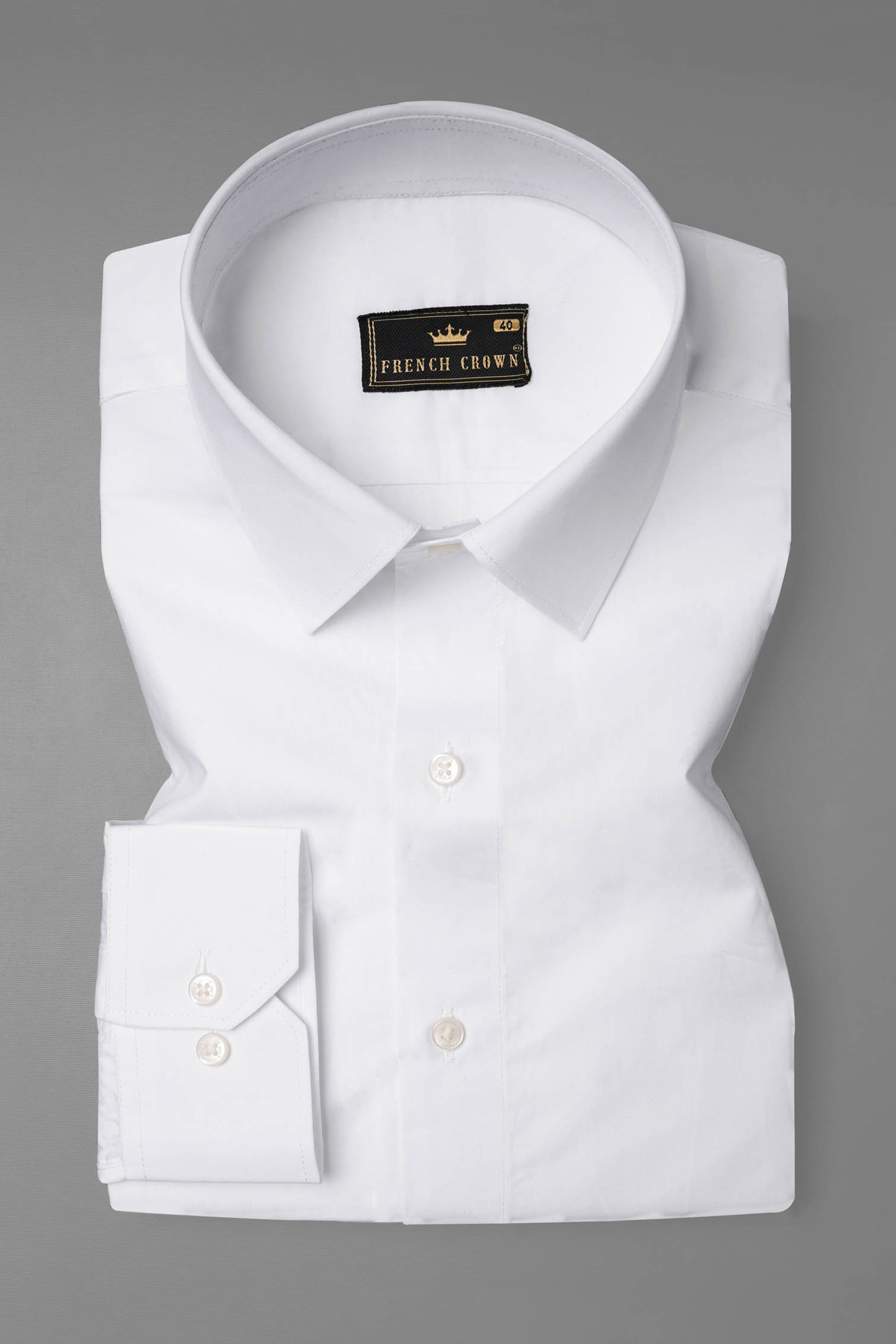 Bright White with Gingham Premium Cotton Designer Shirt