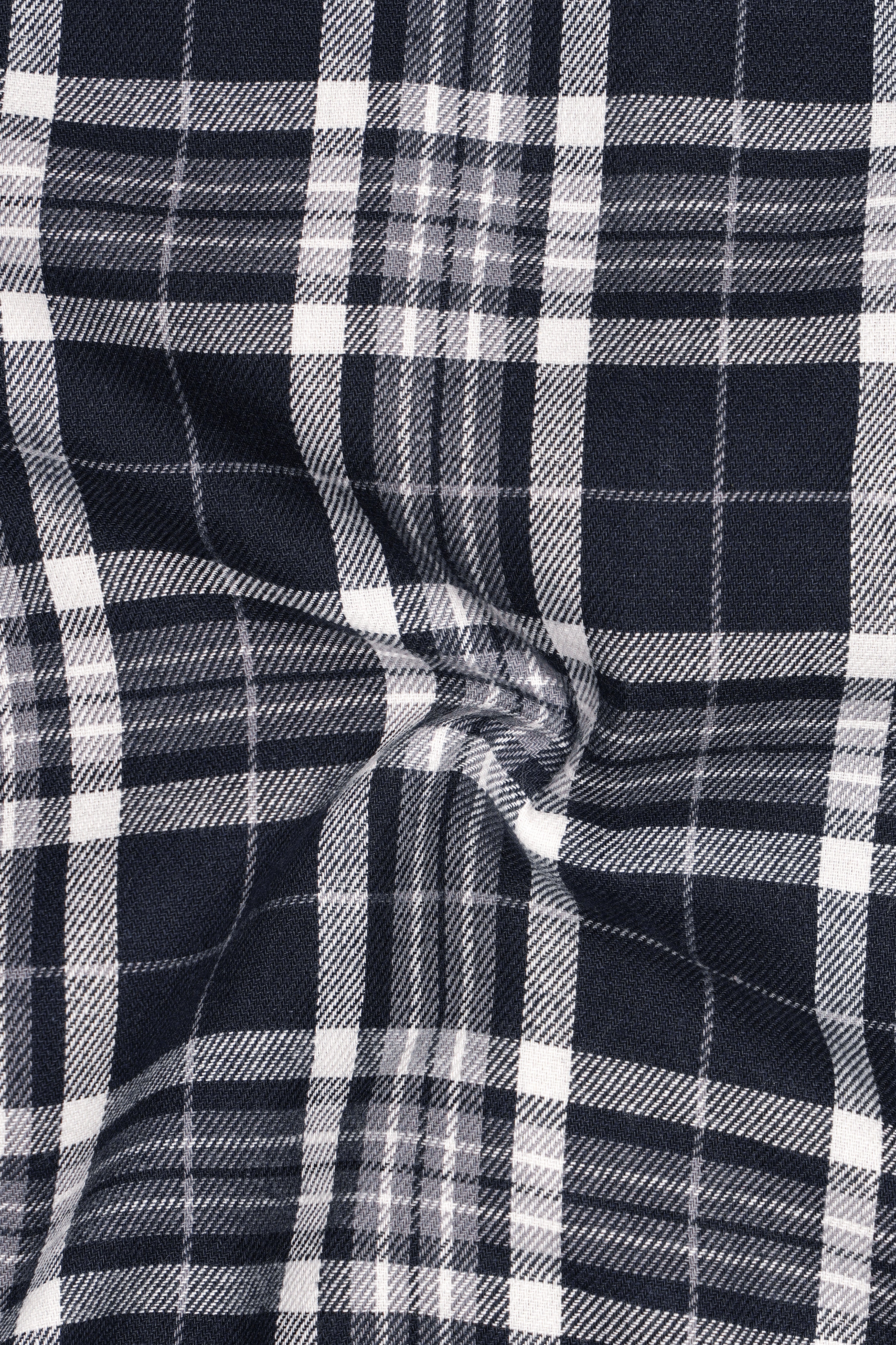 Jade Black and Quartz Gray Plaid Flannel Shirt