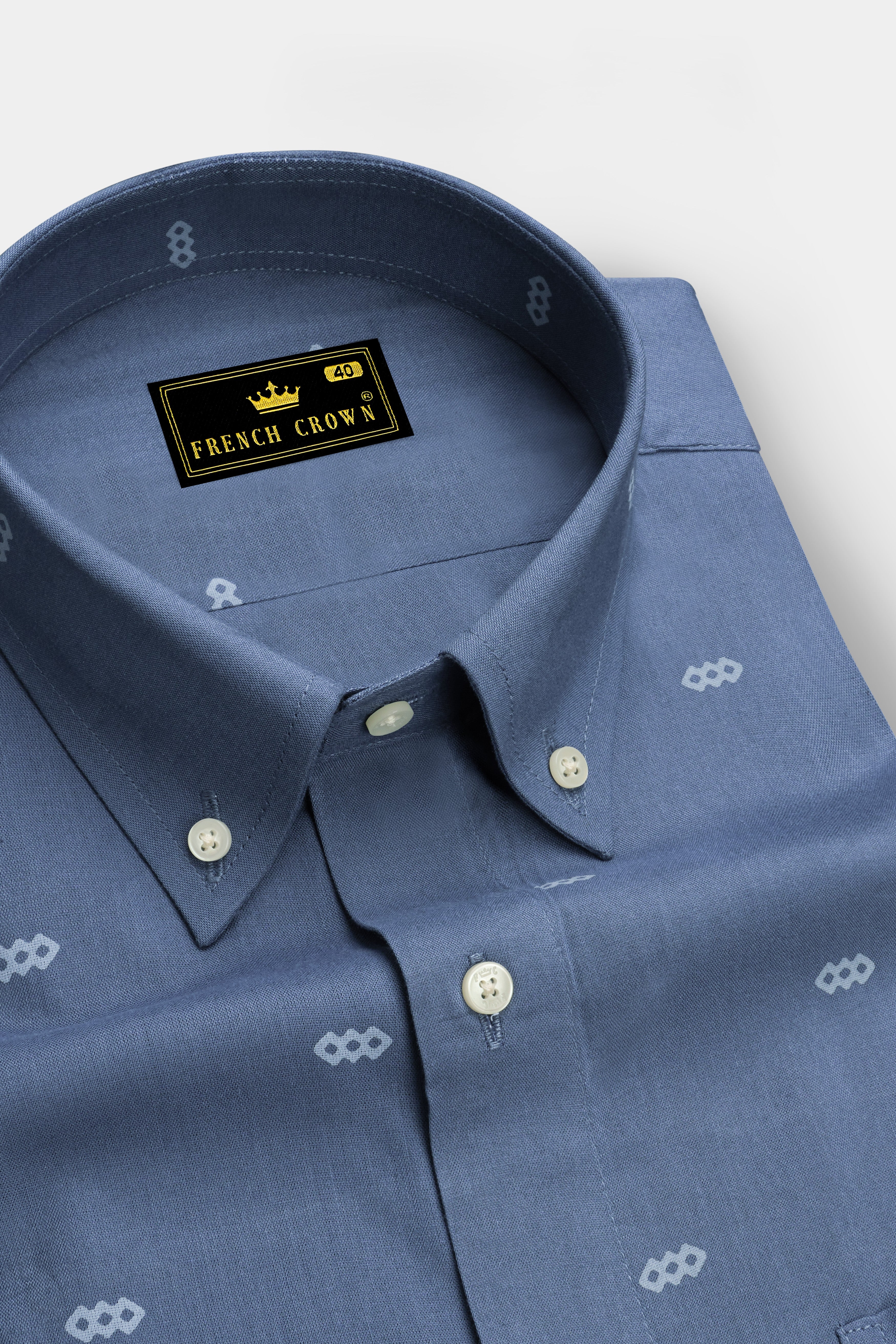 Greyish Blue Premium Tencel Shirt