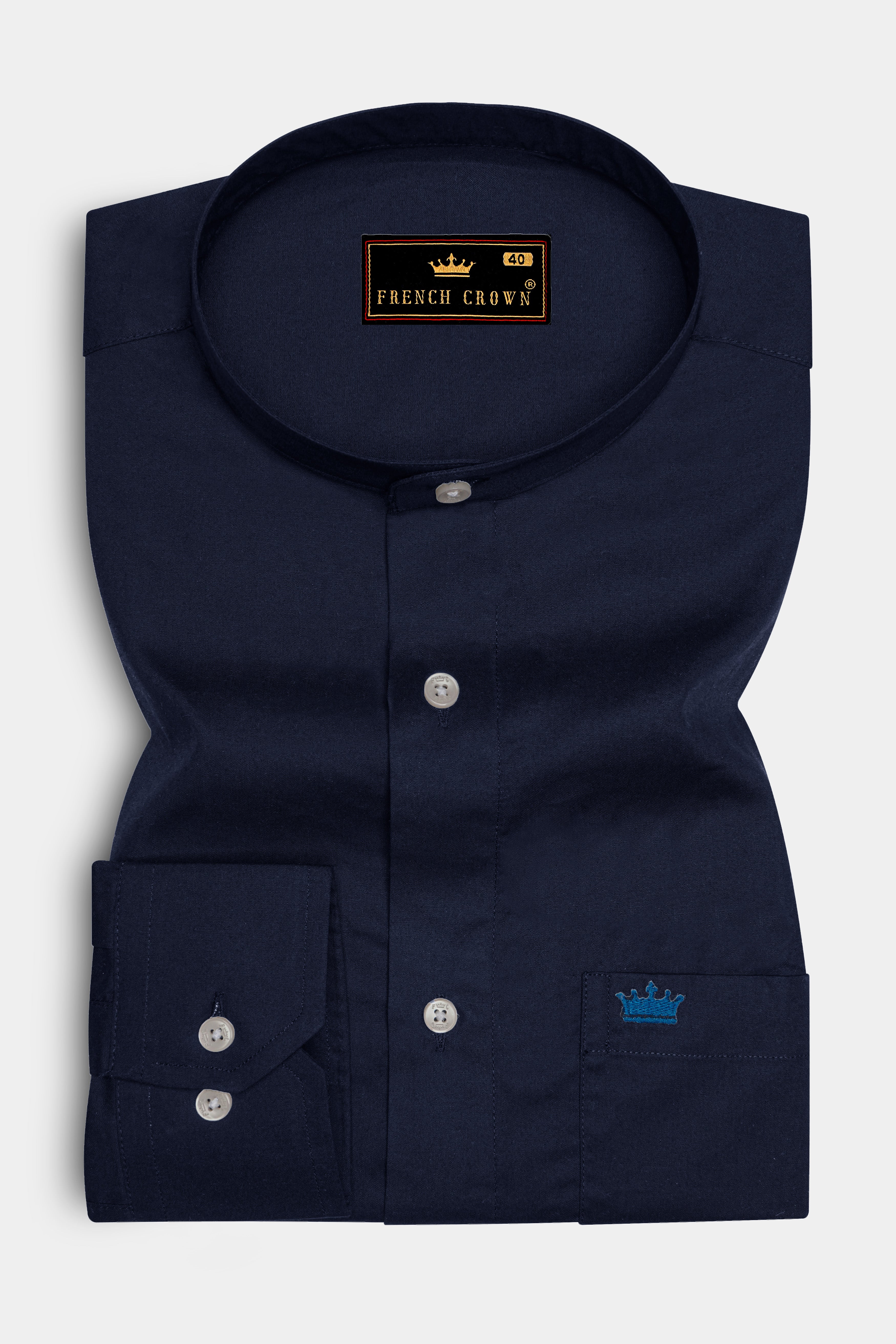Gunmetal Navy Blue Super Soft Premium Cotton Shirt