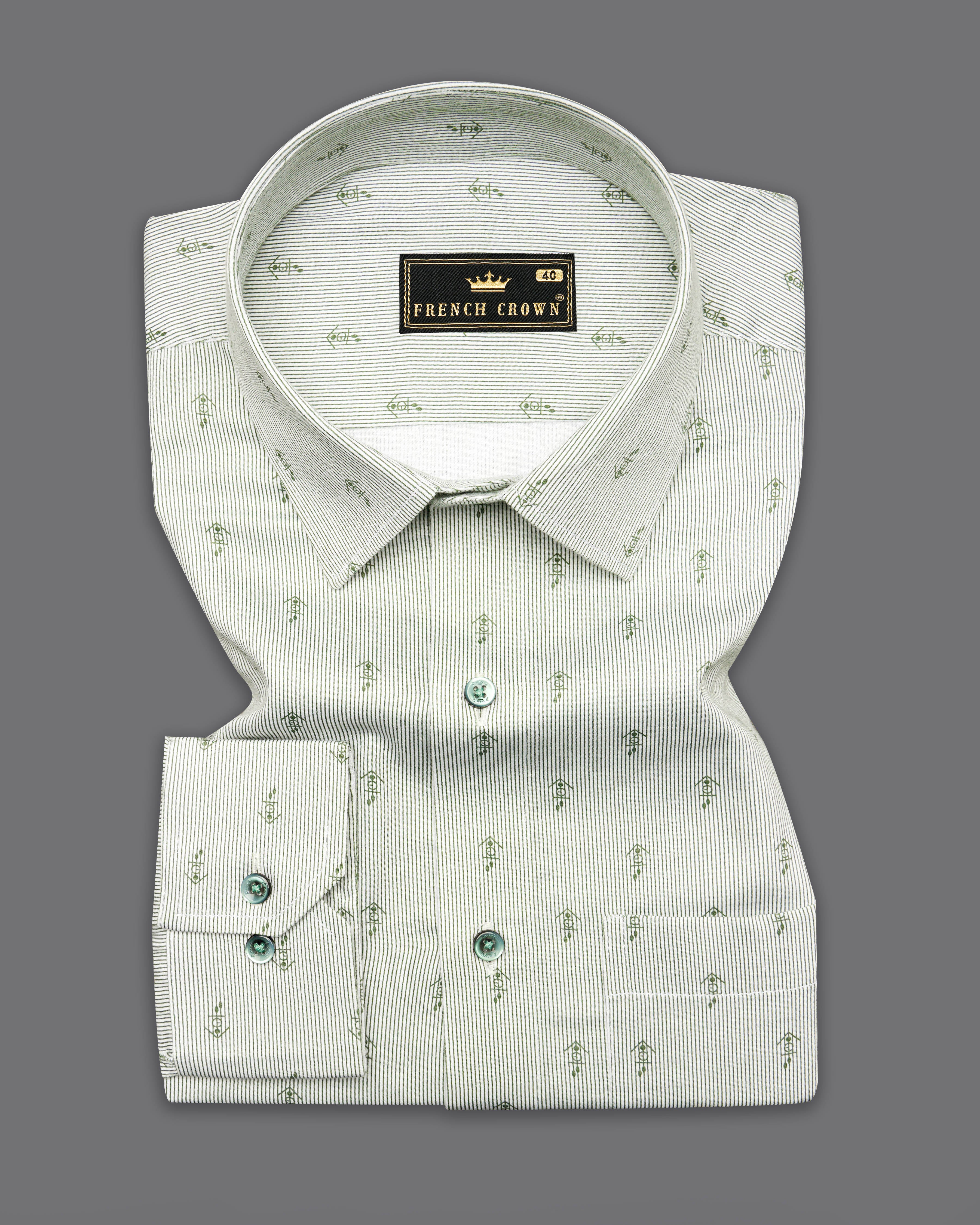 Catskill White with Hemlock Green Pinstriped with Animated Printed Premium Cotton Designer Shirt 7672-GR-RPRT-002-38, 7672-GR-RPRT-002-H-38, 7672-GR-RPRT-002-39, 7672-GR-RPRT-002-H-39, 7672-GR-RPRT-002-40, 7672-GR-RPRT-002-H-40, 7672-GR-RPRT-002-42, 7672-GR-RPRT-002-H-42, 7672-GR-RPRT-002-44, 7672-GR-RPRT-002-H-44, 7672-GR-RPRT-002-46, 7672-GR-RPRT-002-H-46, 7672-GR-RPRT-002-48, 7672-GR-RPRT-002-H-48, 7672-GR-RPRT-002-50, 7672-GR-RPRT-002-H-50, 7672-GR-RPRT-002-52, 7672-GR-RPRT-002-H-