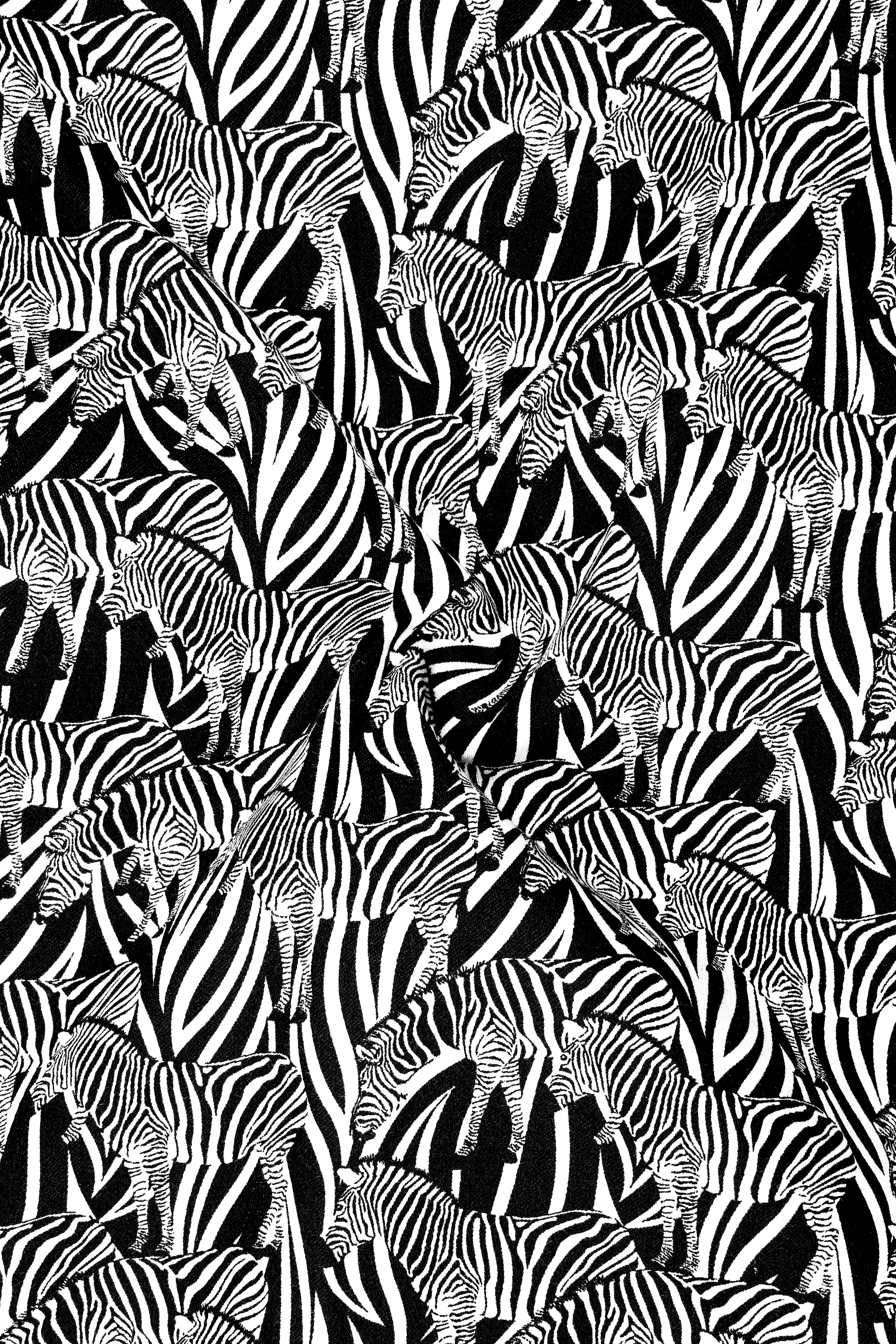 Black and White Zebra Printed Super Soft Premium Cotton Shirt