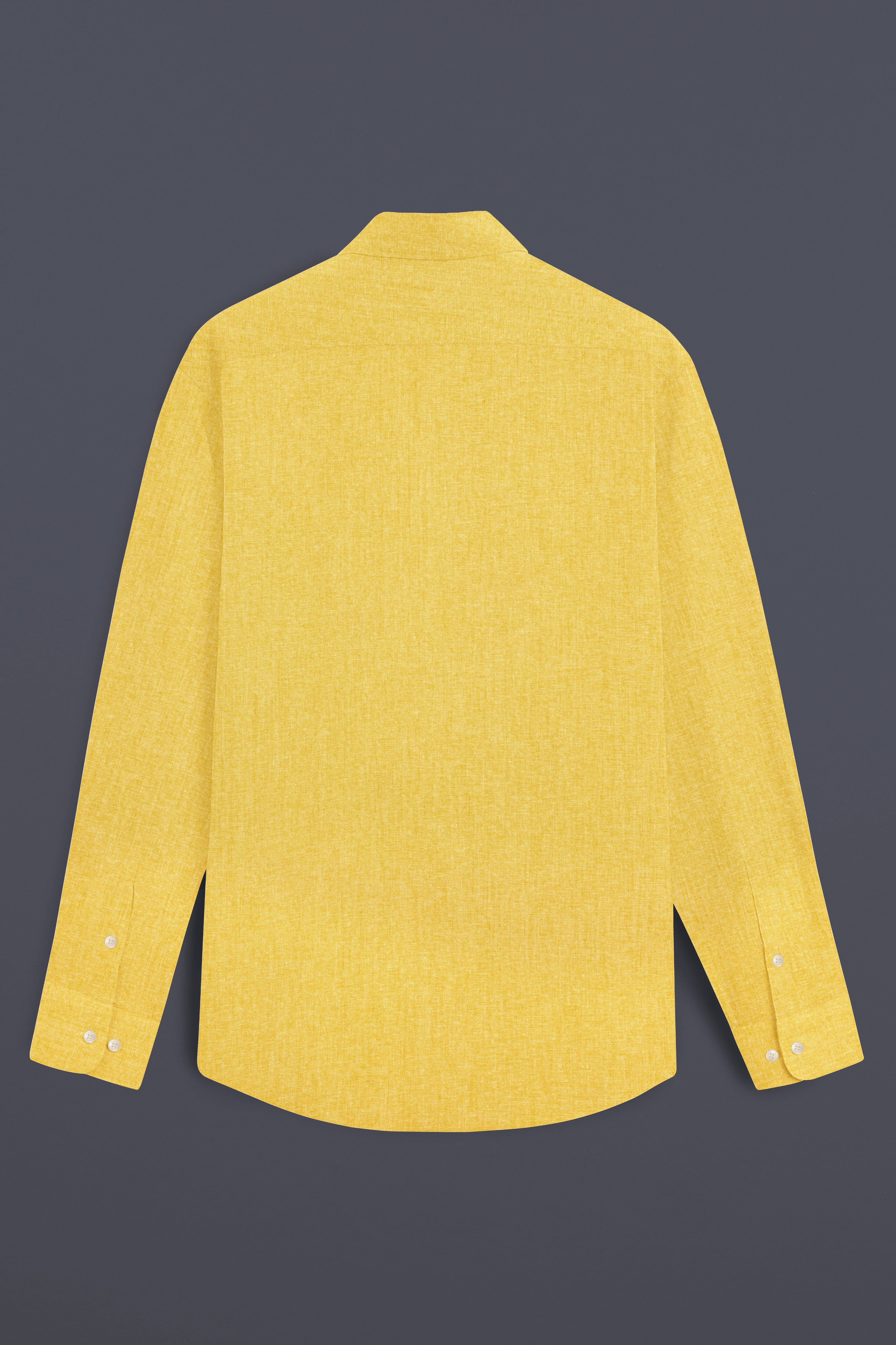 Moccasin Yellow Floral Patched Royal Oxford Designer Shirt
