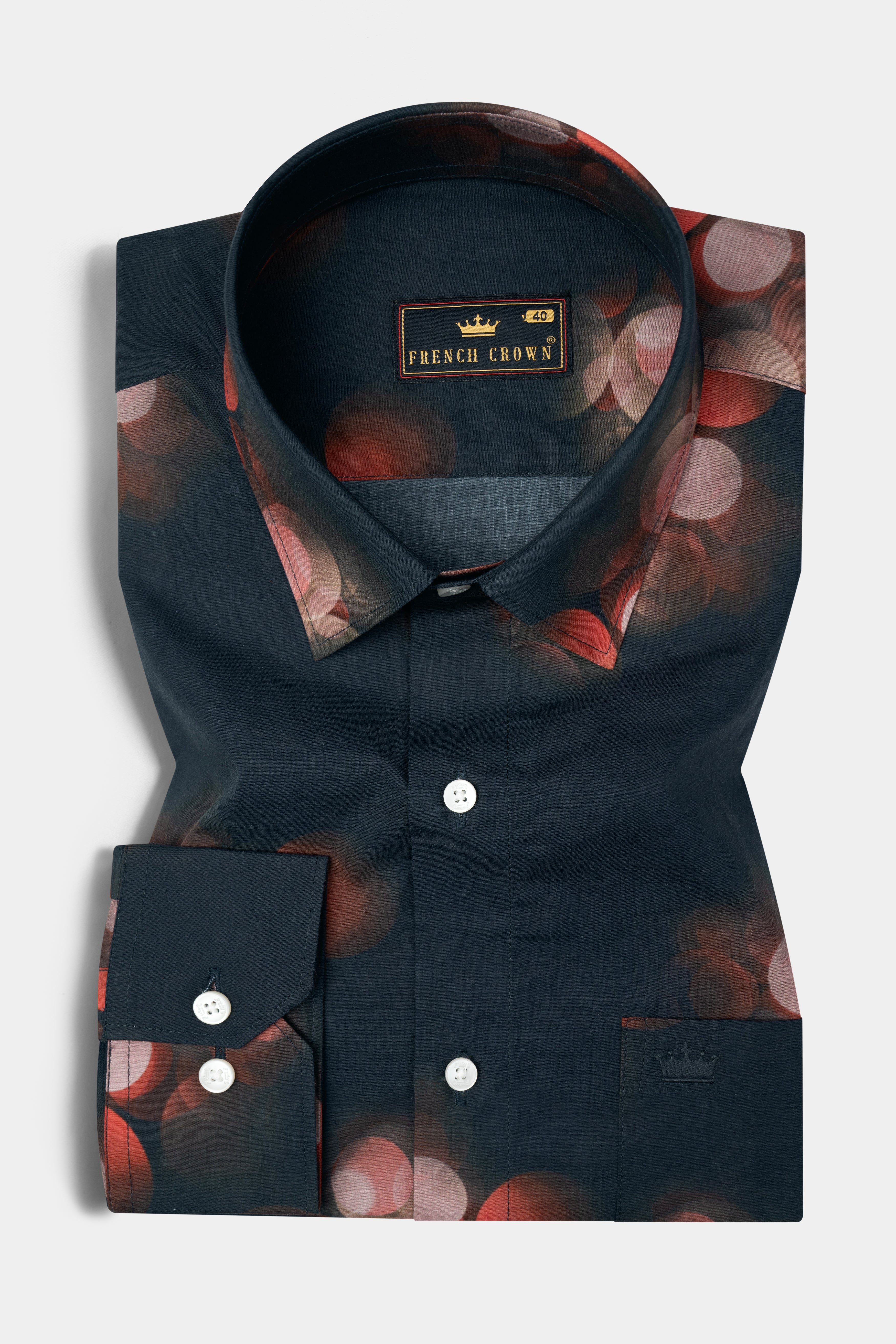 Ebony Clay Black 3-D Printed Super Soft Premium Cotton Shirt