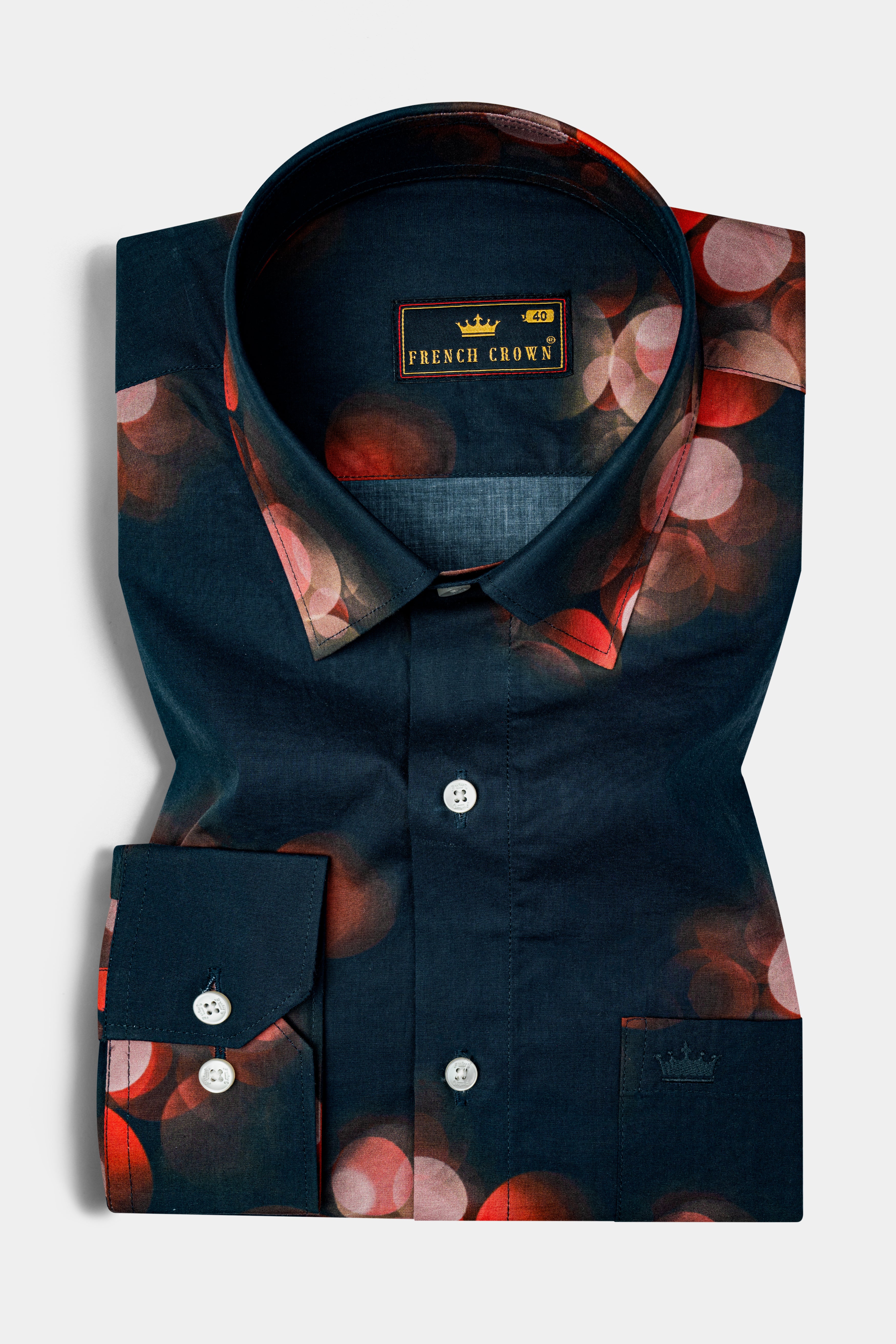 Ebony Clay Black 3-D Printed Super Soft Premium Cotton Shirt